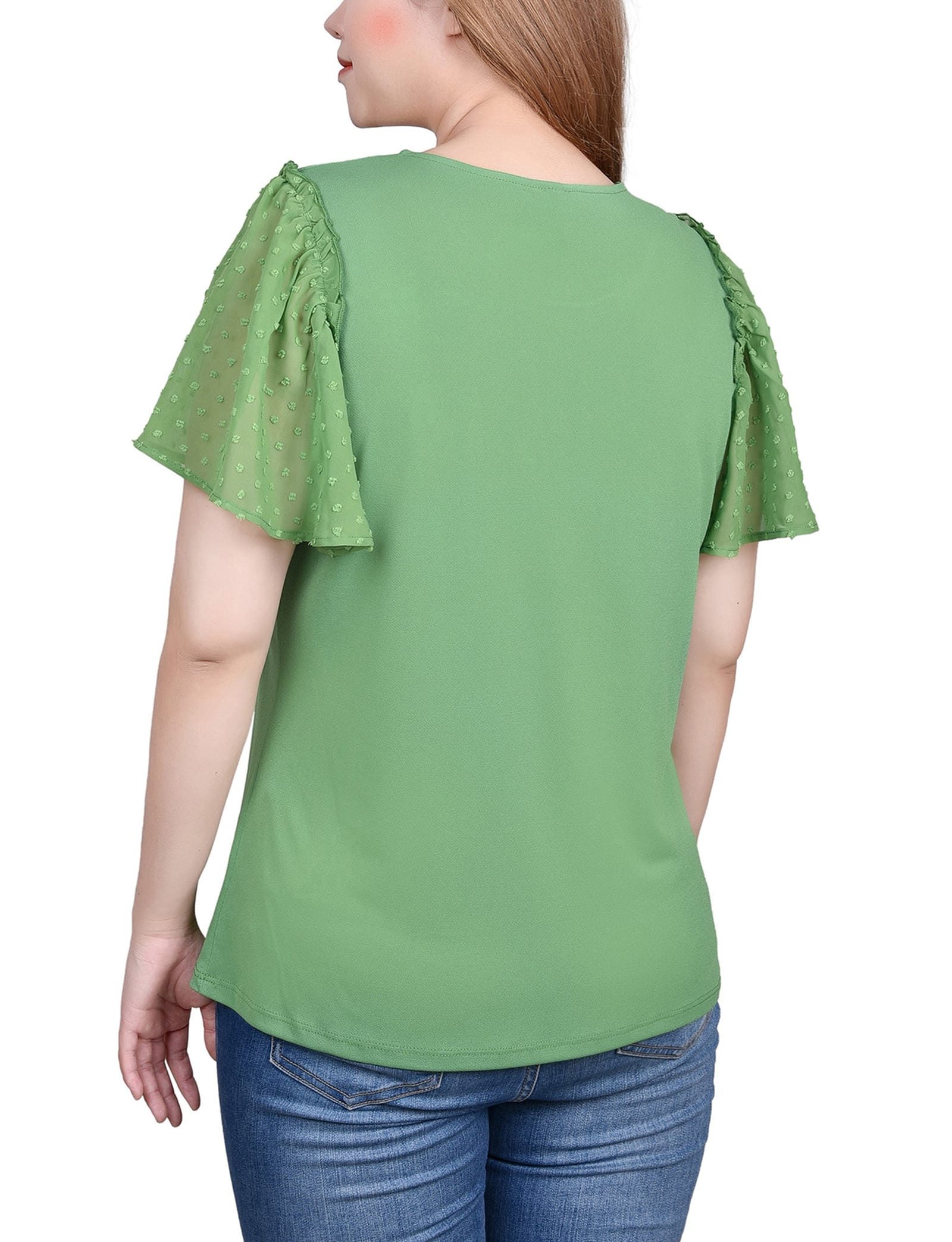 Clip Dot Flutter Sleeve Top thumbnail 8
