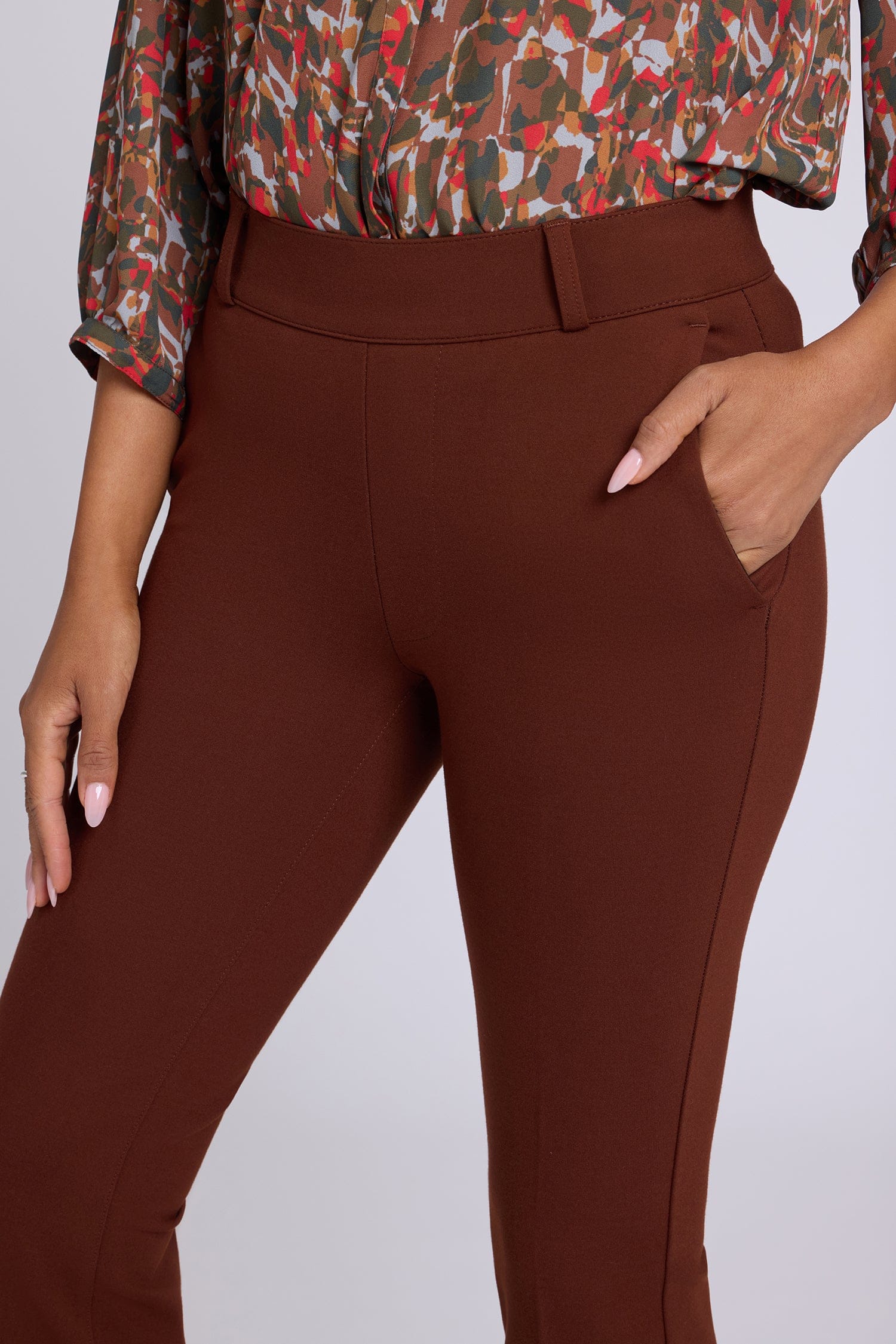 Pull-on Flared Trouser Pants thumbnail 5