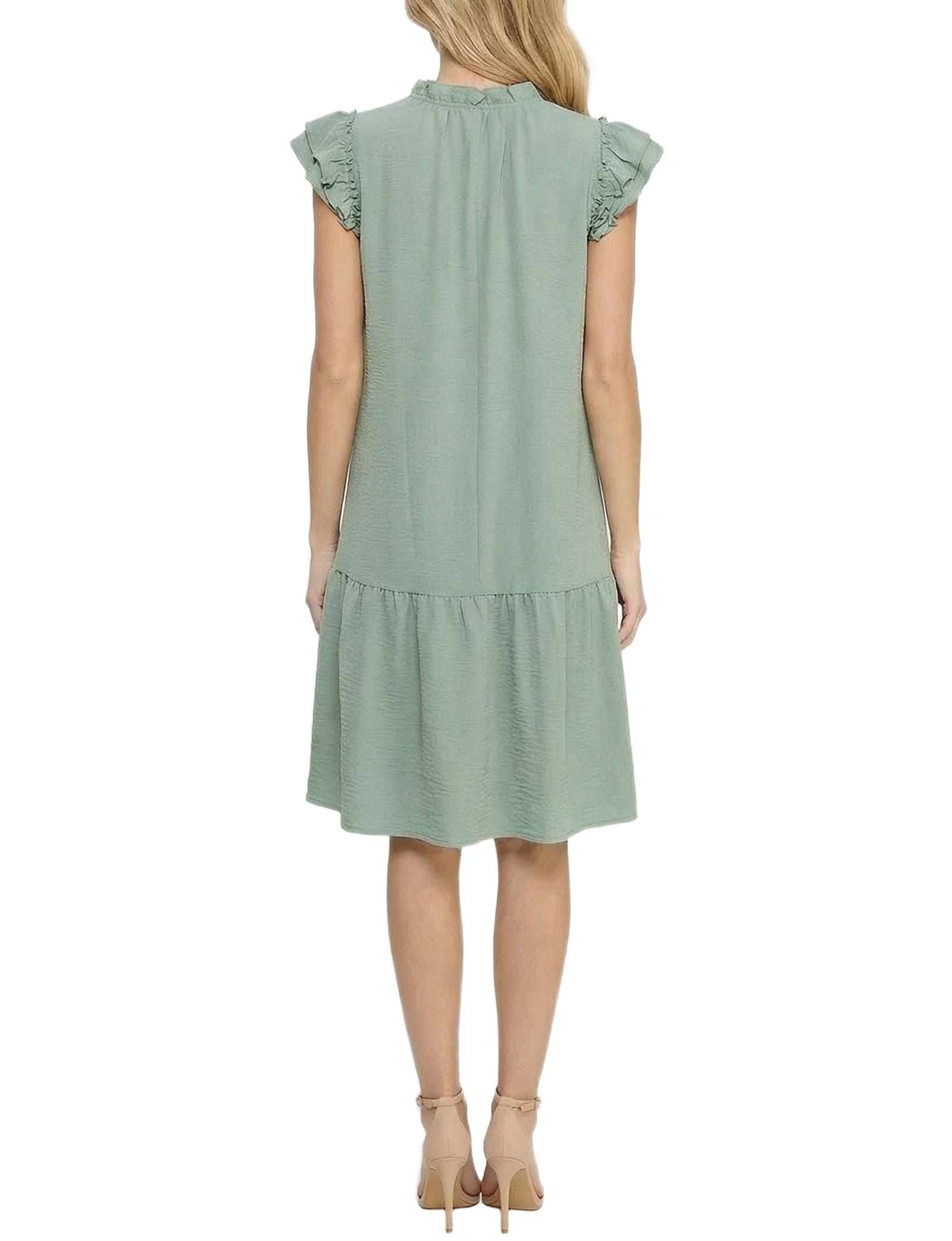 Flutter Sleeve Flounced Dress thumbnail 4