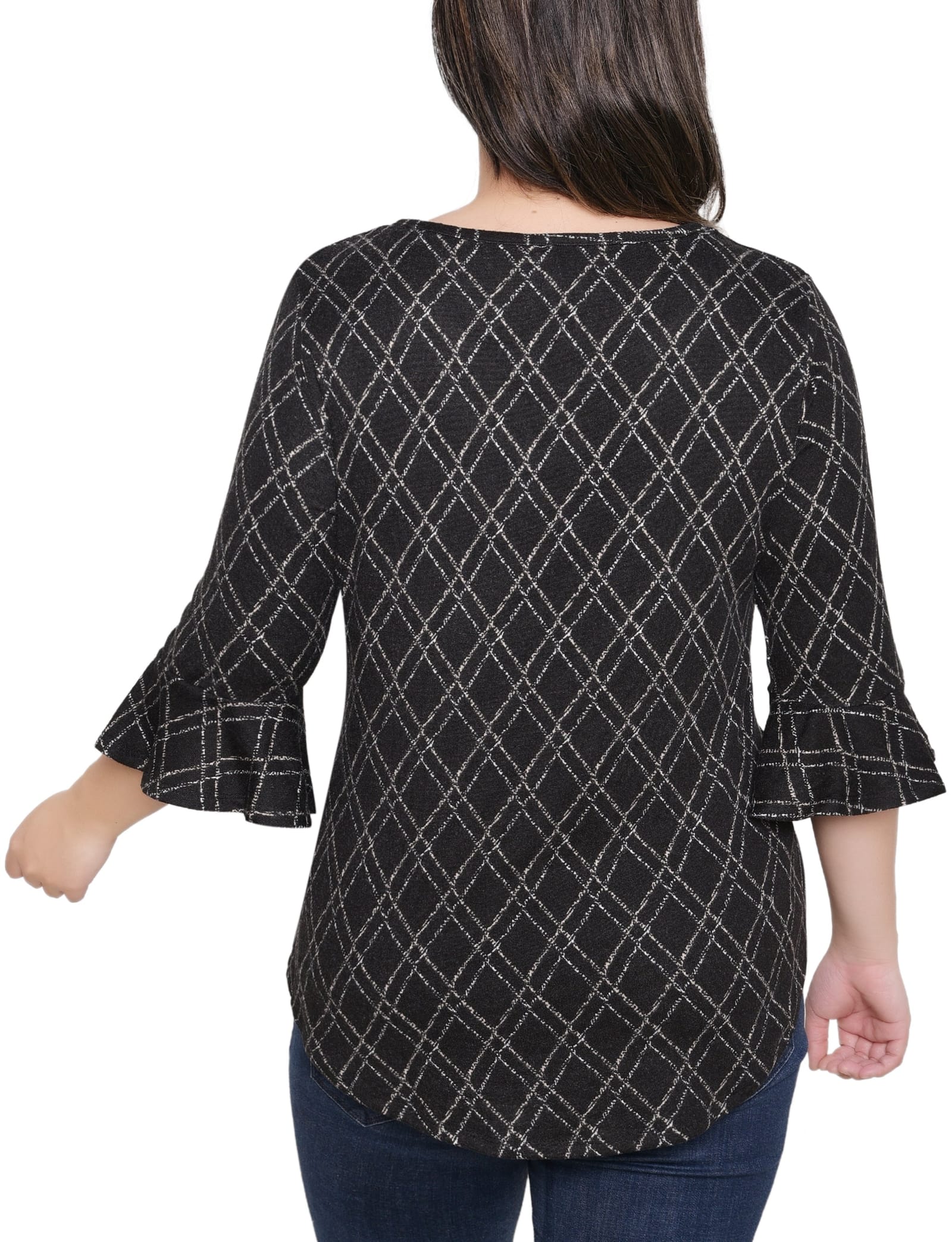 3/4 Bell Sleeve Top with Hardware thumbnail 2