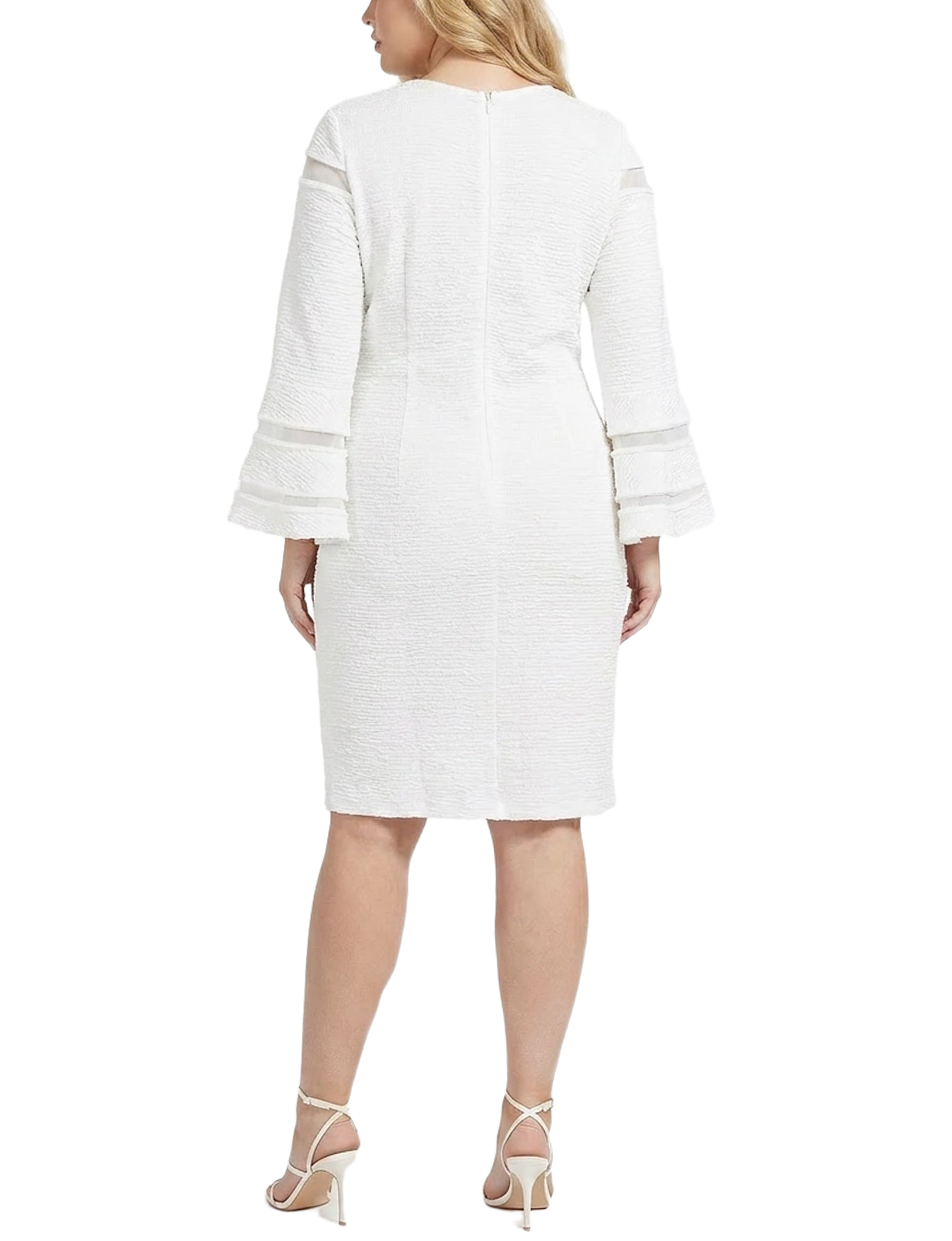Plus Size Long Bell Sleeve Dress with Contrast Striping thumbnail 5
