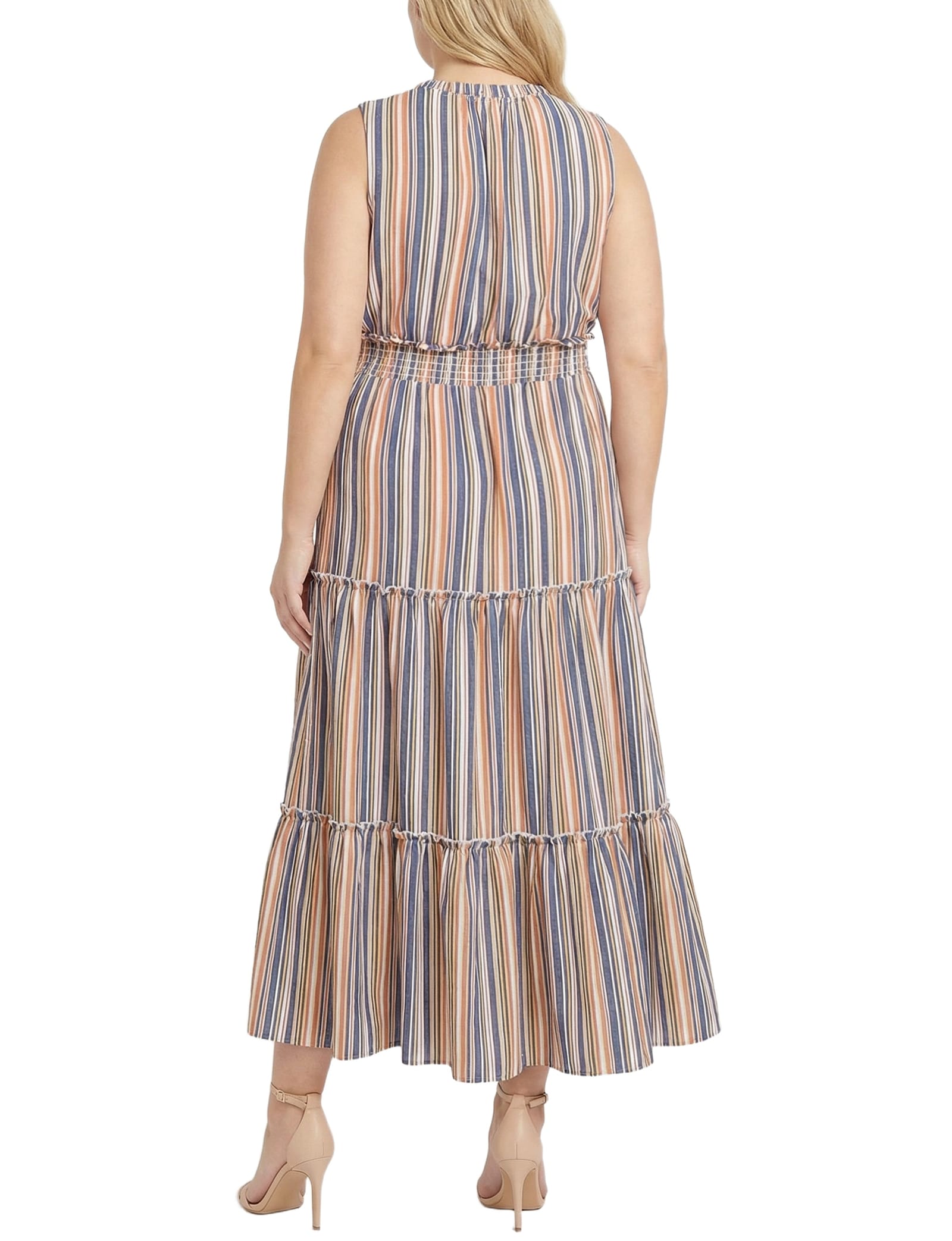Plus Size Sleeveless Crinkled Maxi Dress thumbnail 3