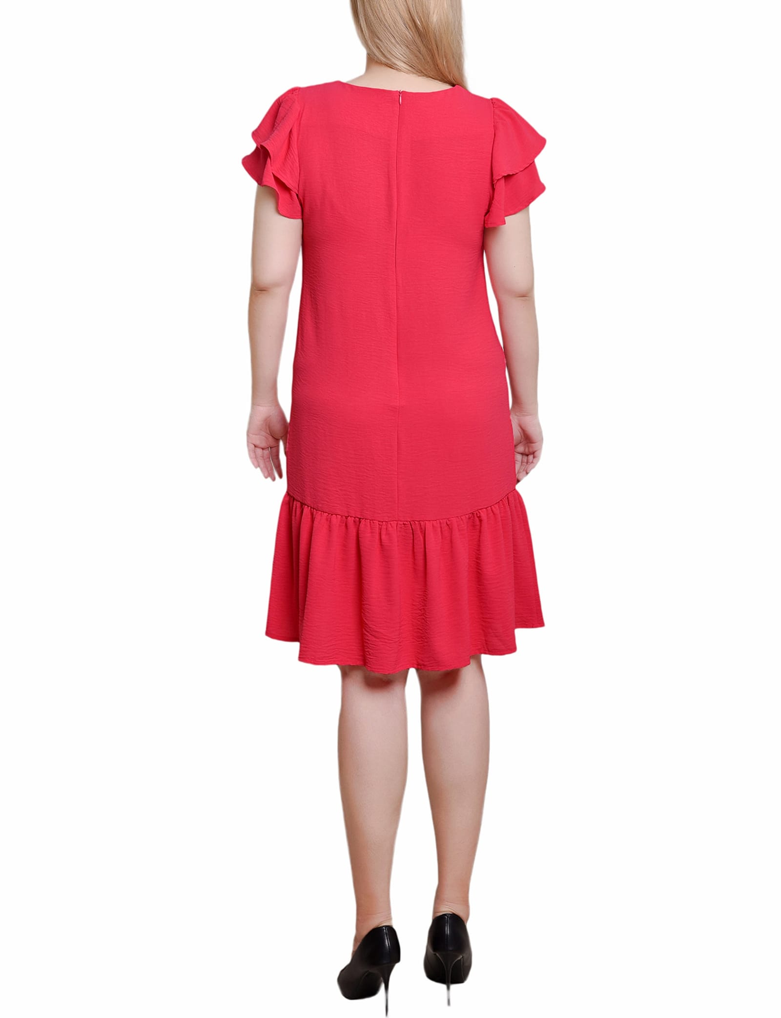 Double Layer Flutter Sleeve Dress thumbnail 4
