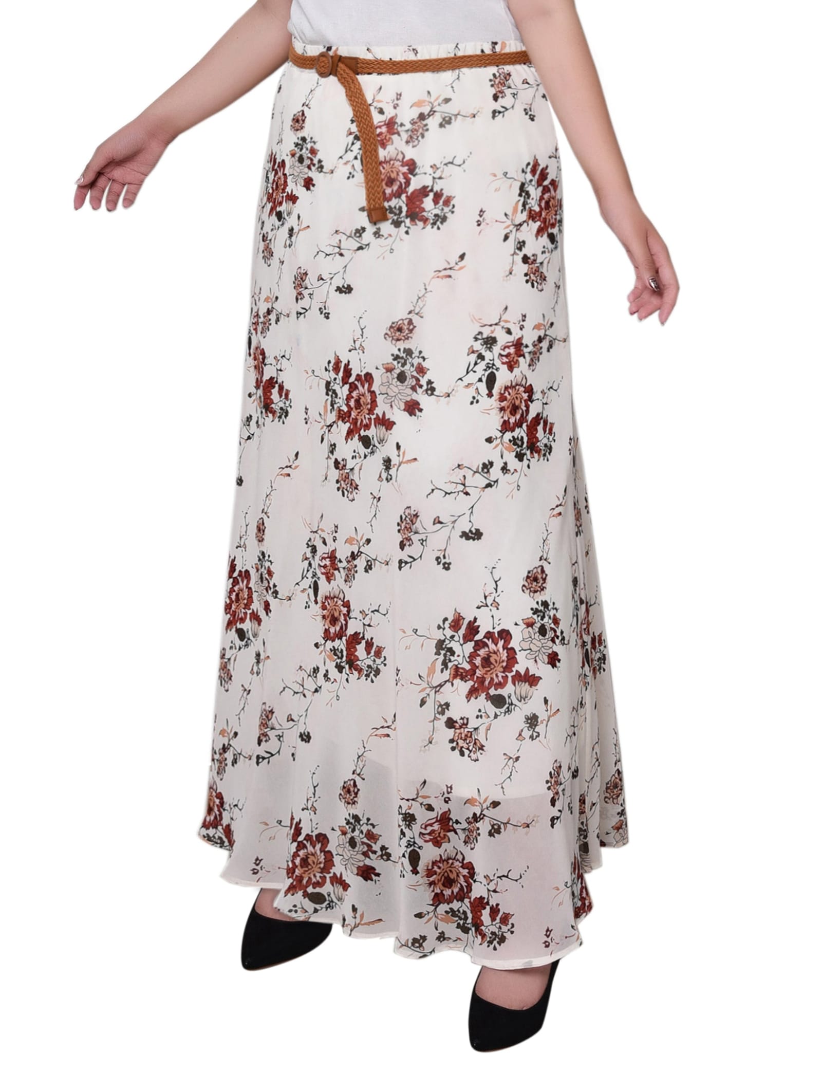 Plus Size Chiffon Maxi Skirt thumbnail 3