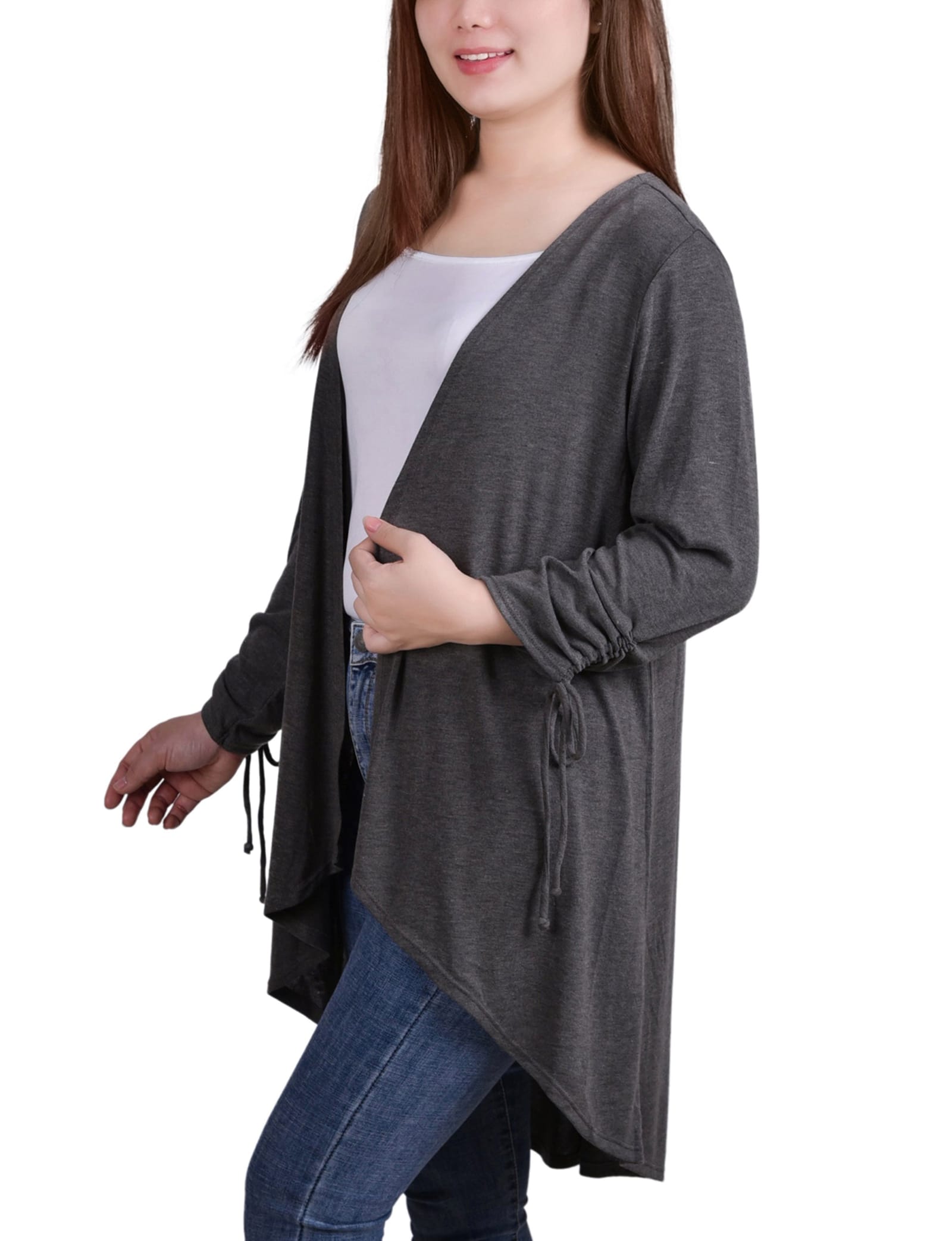 Long Sleeve Hi Lo Hem Cardigan thumbnail 3