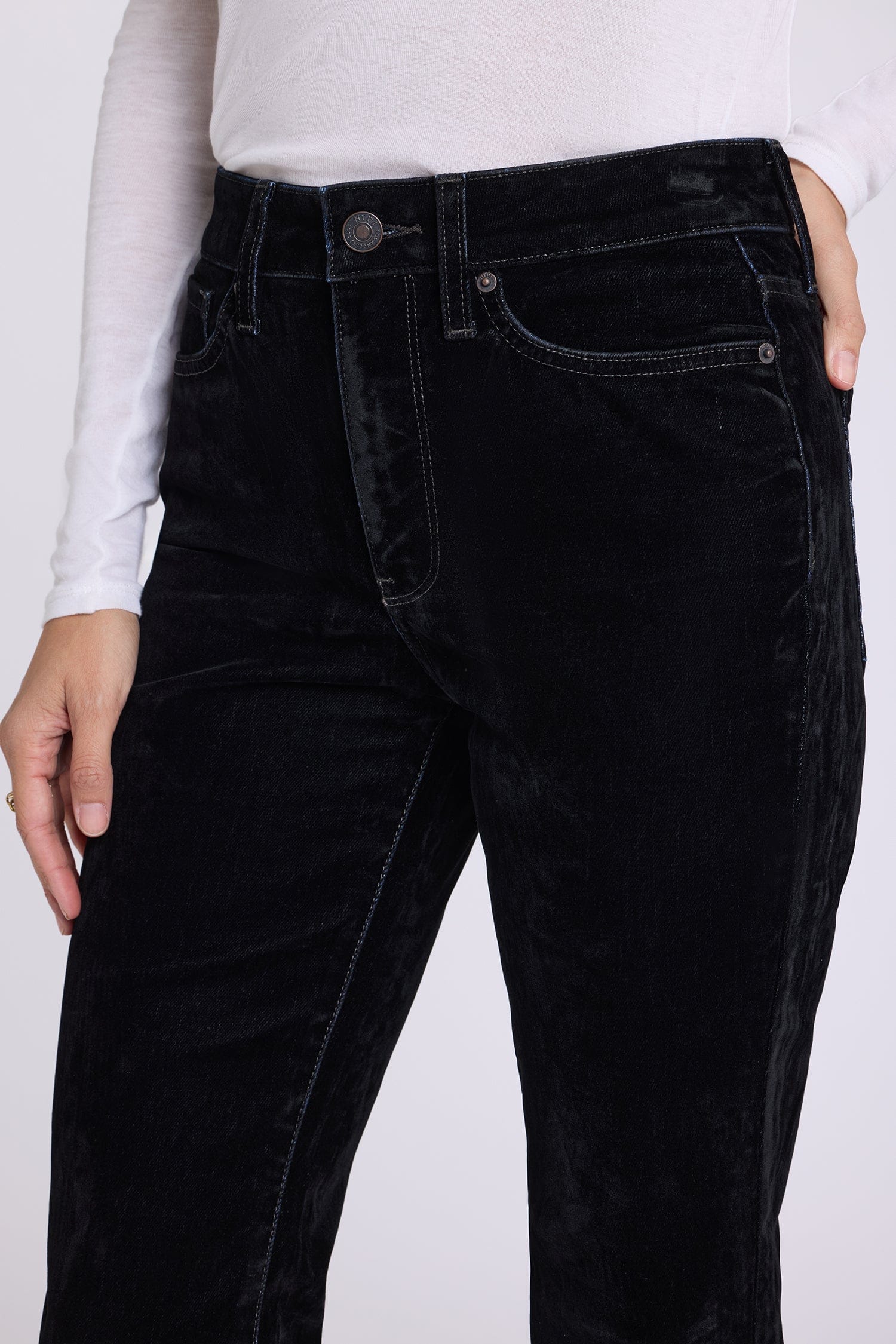 Flocked Marilyn Straight Jeans thumbnail 5