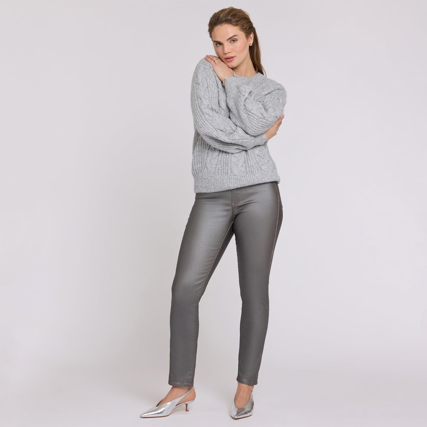 Coated Sheri Slim Straight Jeans thumbnail 7