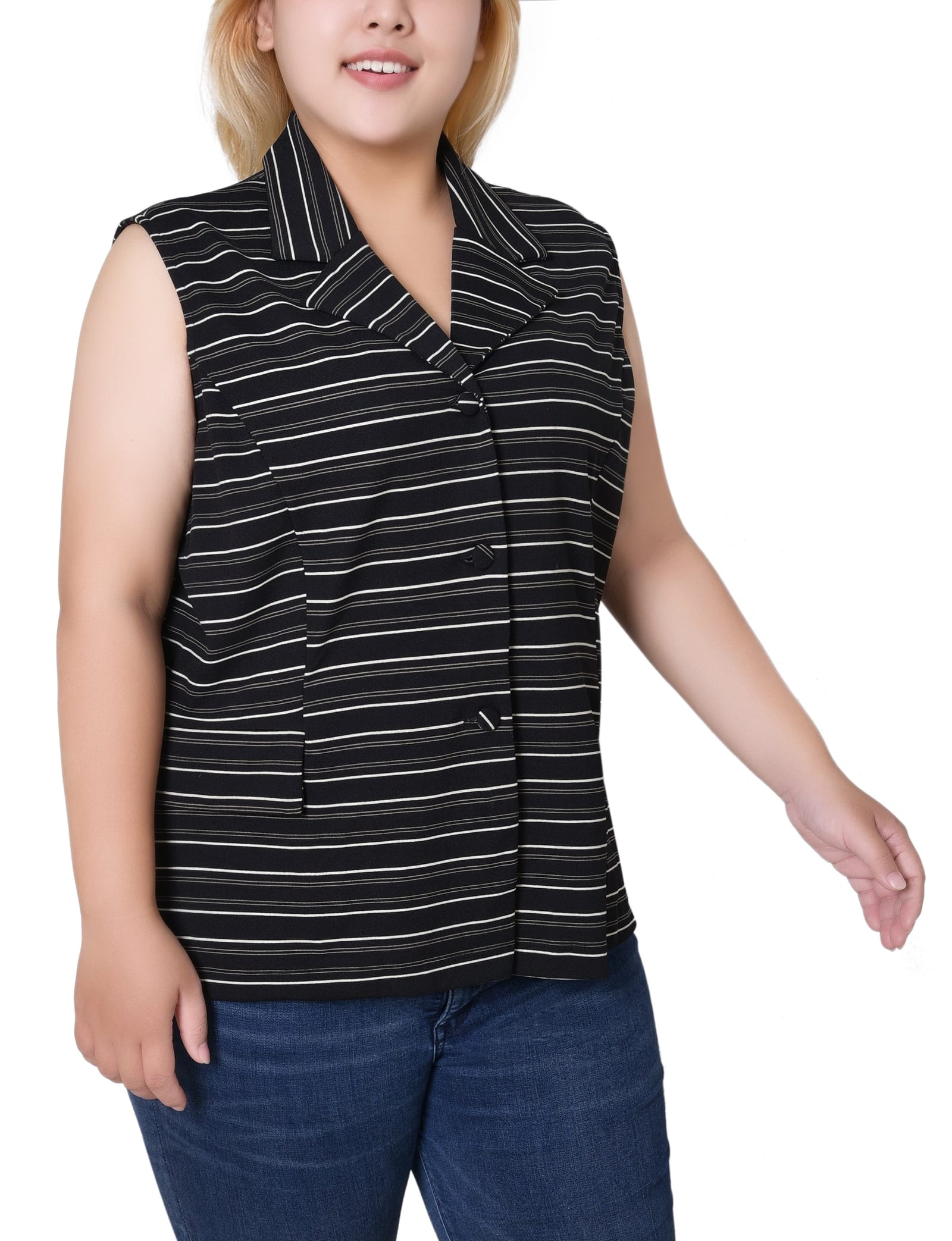 Plus Size Sleeveless Scuba Jacket thumbnail 2