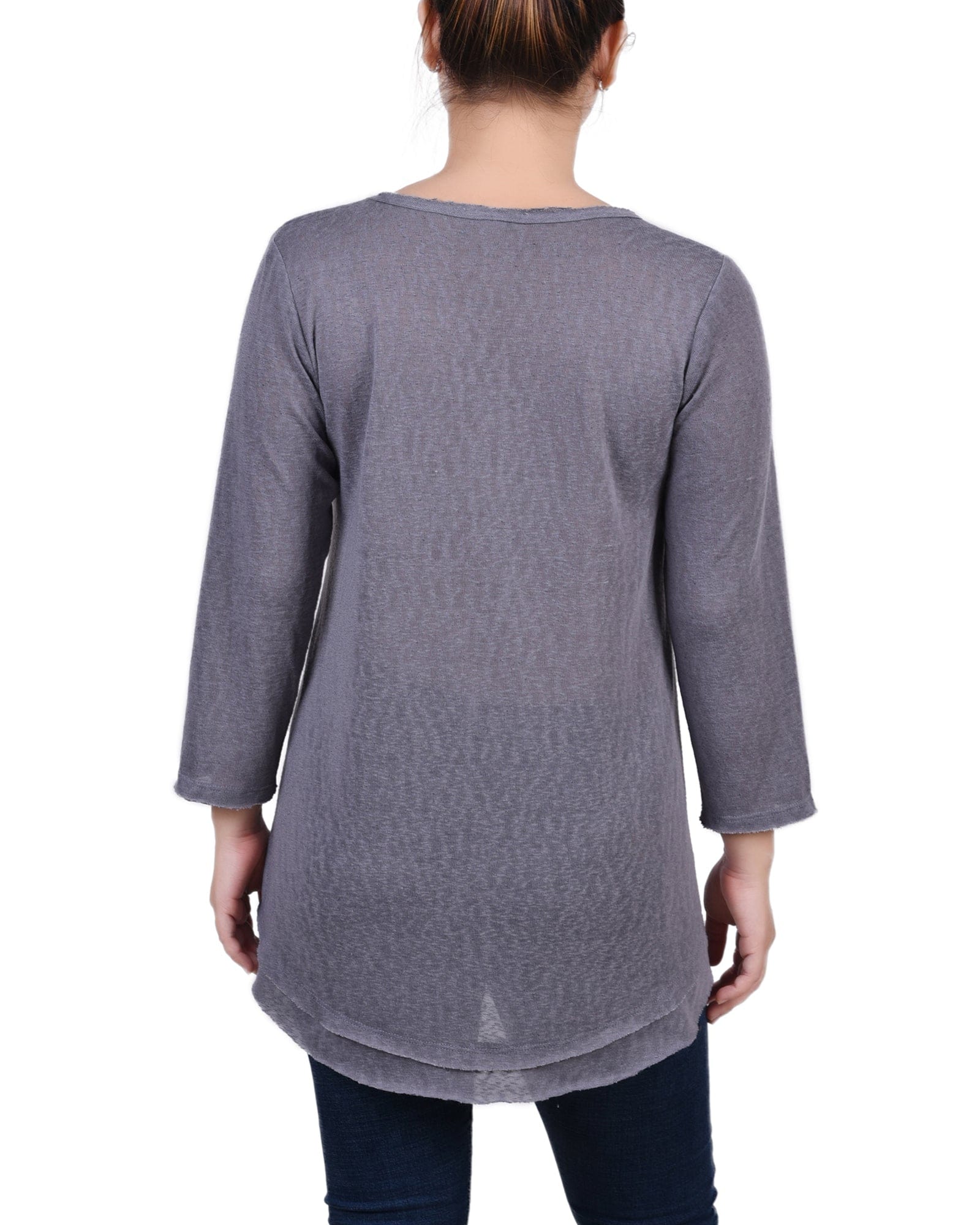 Petite 3/4 Sleeve V-Neck Top thumbnail 3