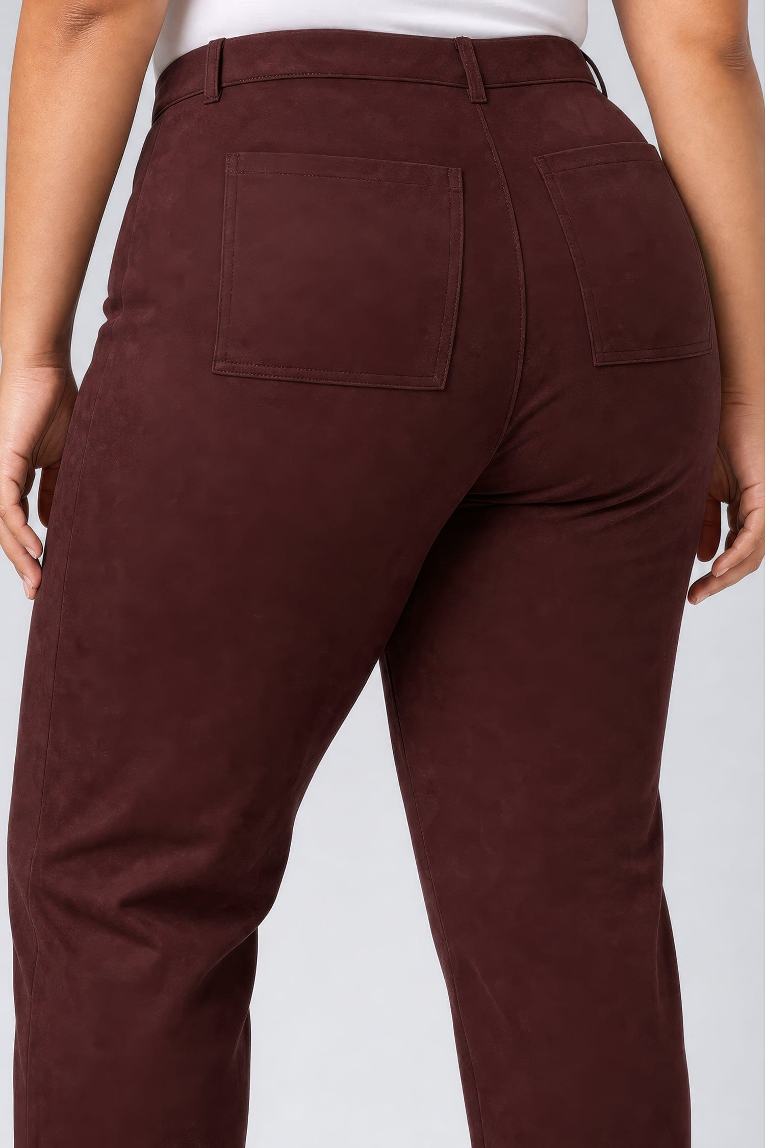 Faux Suede Marilyn Straight Pants in Plus Size thumbnail 5