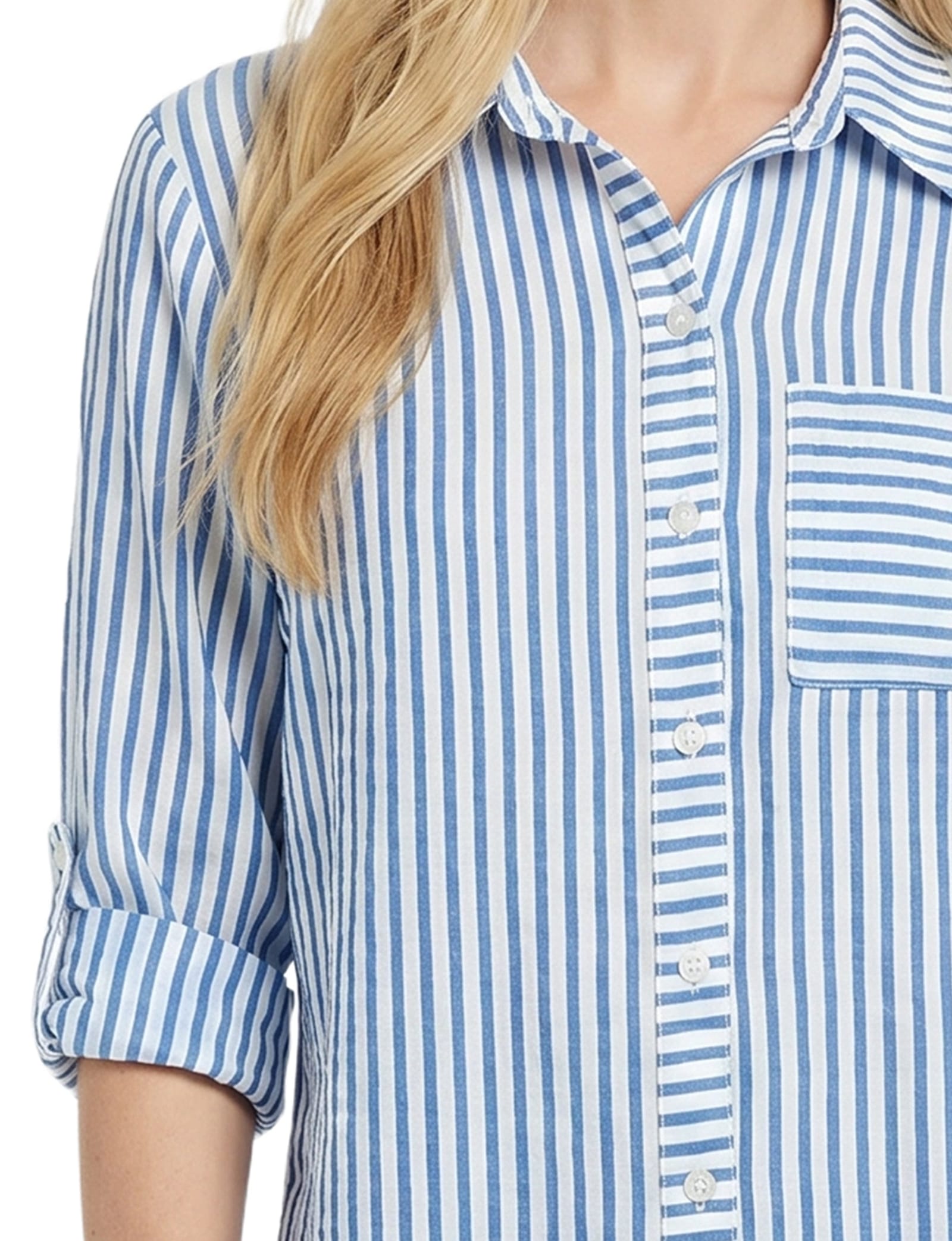 3/4 Sleeve Roll Tab Blouse thumbnail 2