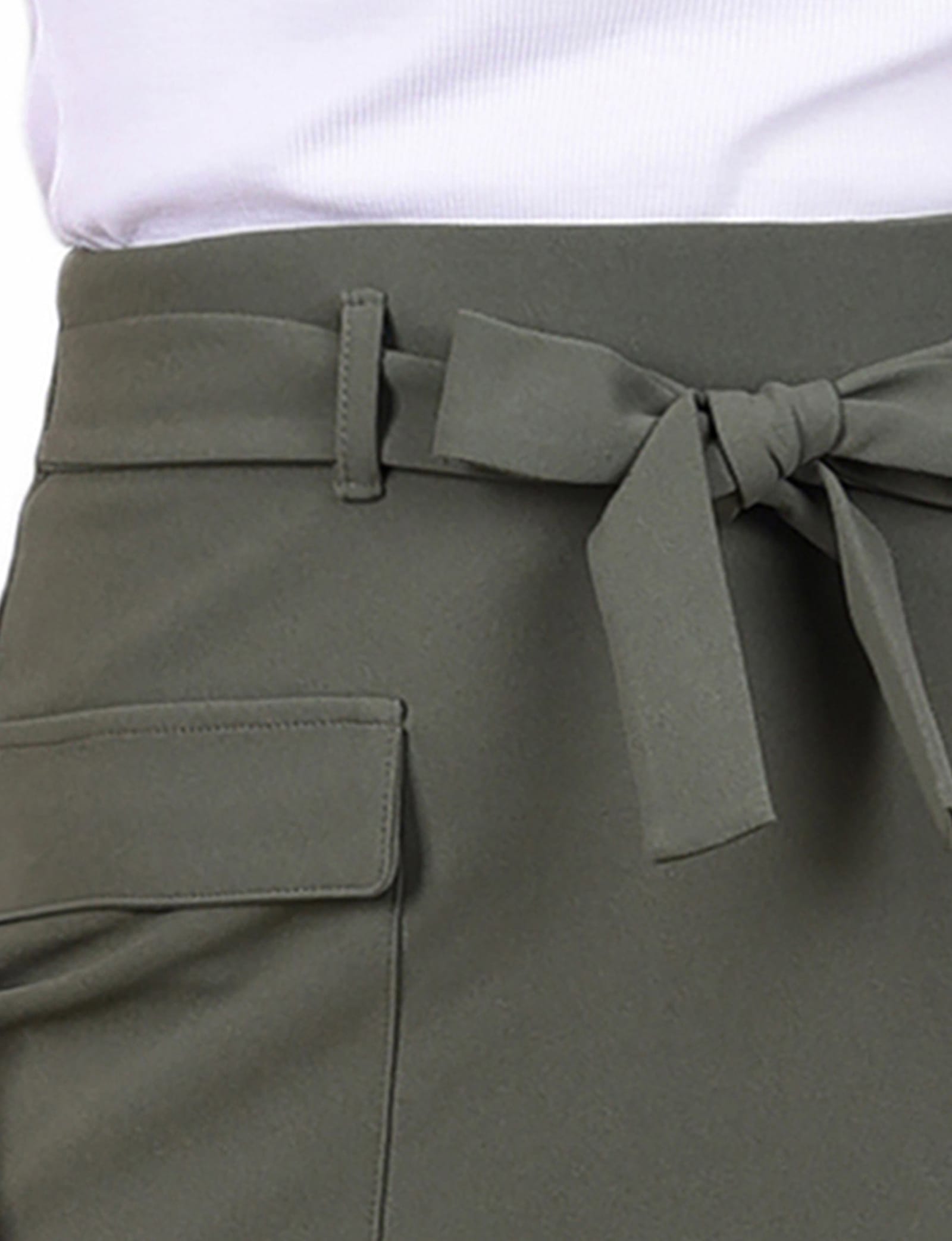 Slim Belted Scuba Crepe Skirt thumbnail 2