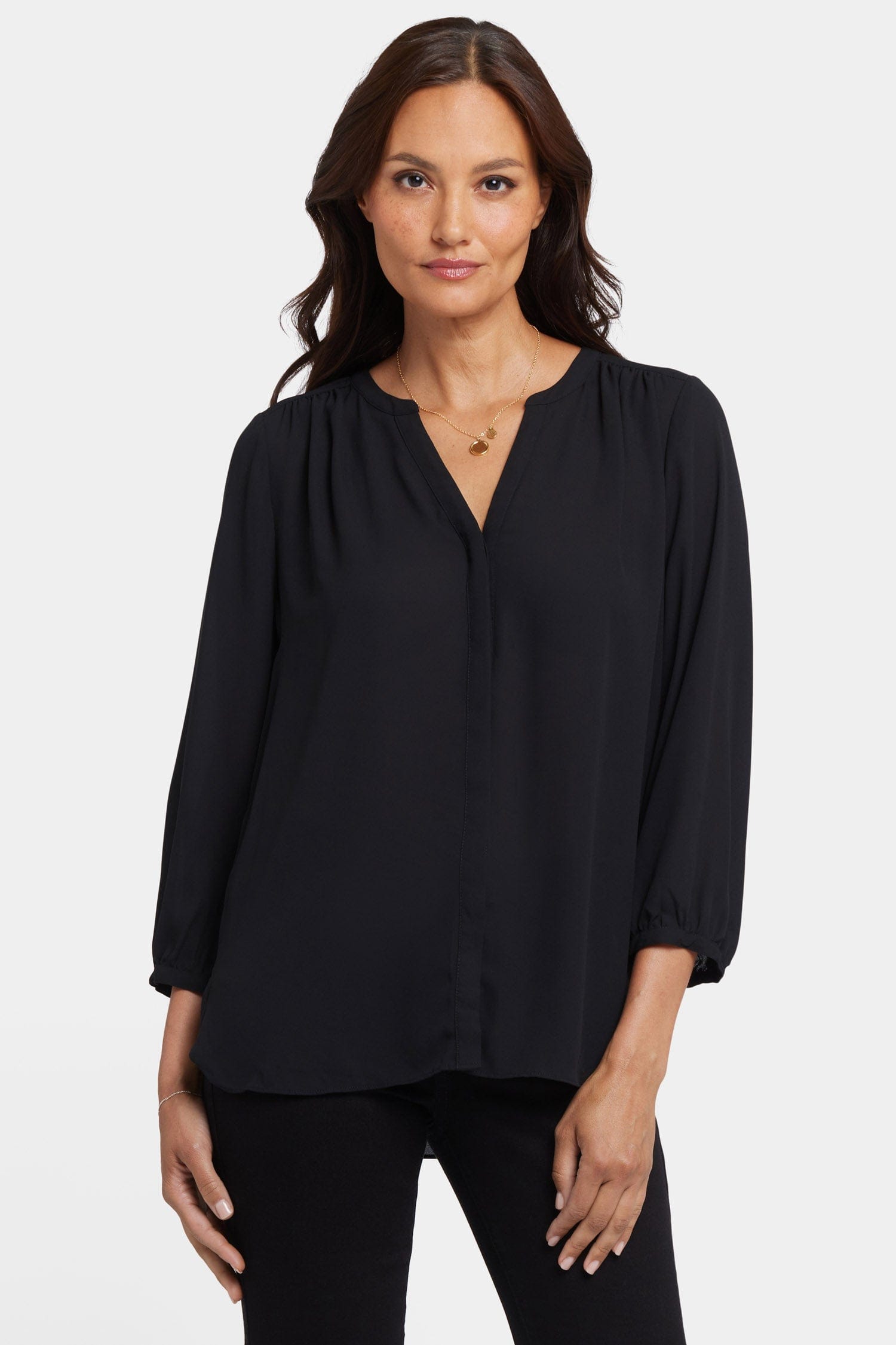 Pintuck Blouse in Petite thumbnail 4