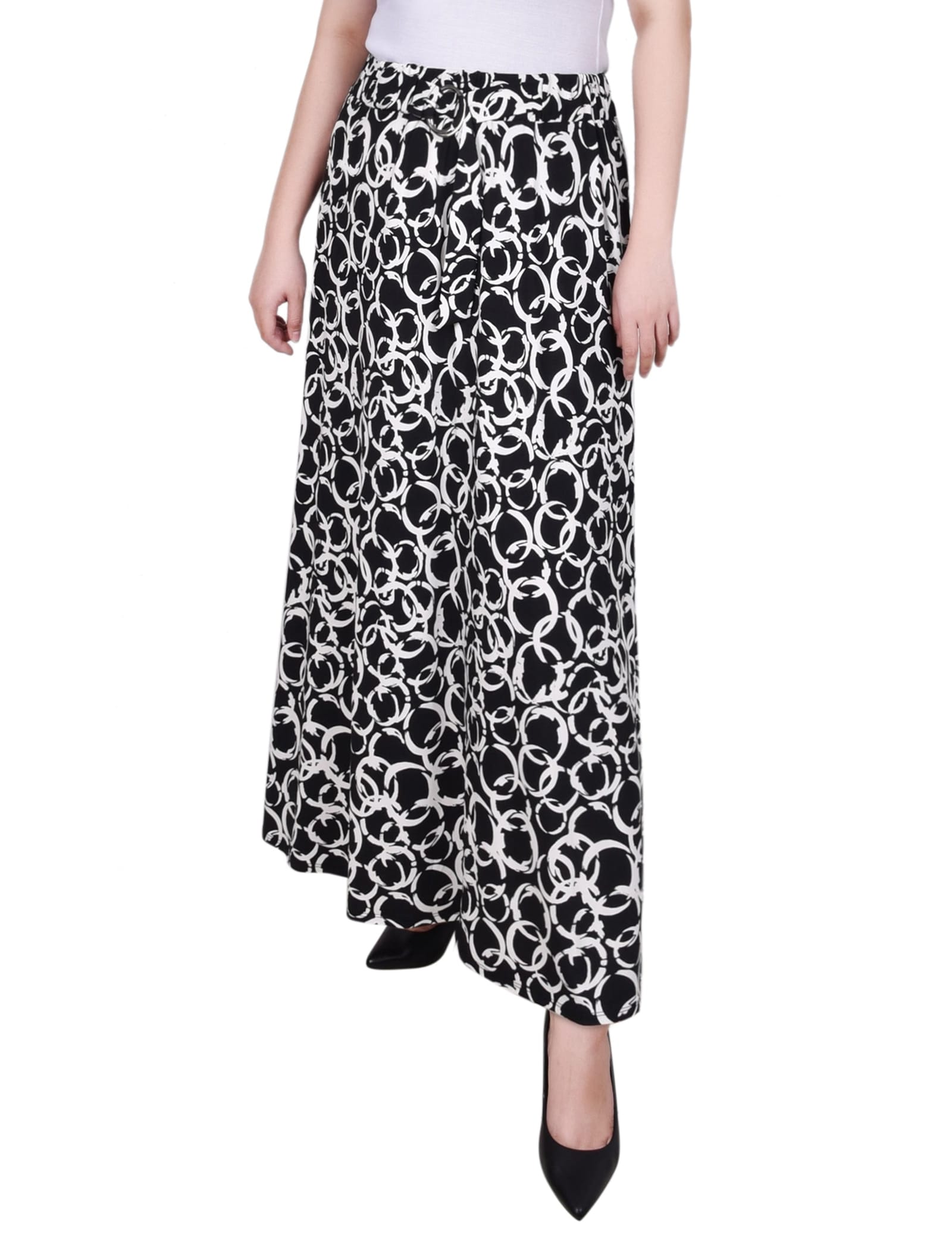 Petite Ring Detail Midi-Length Skirt thumbnail 2