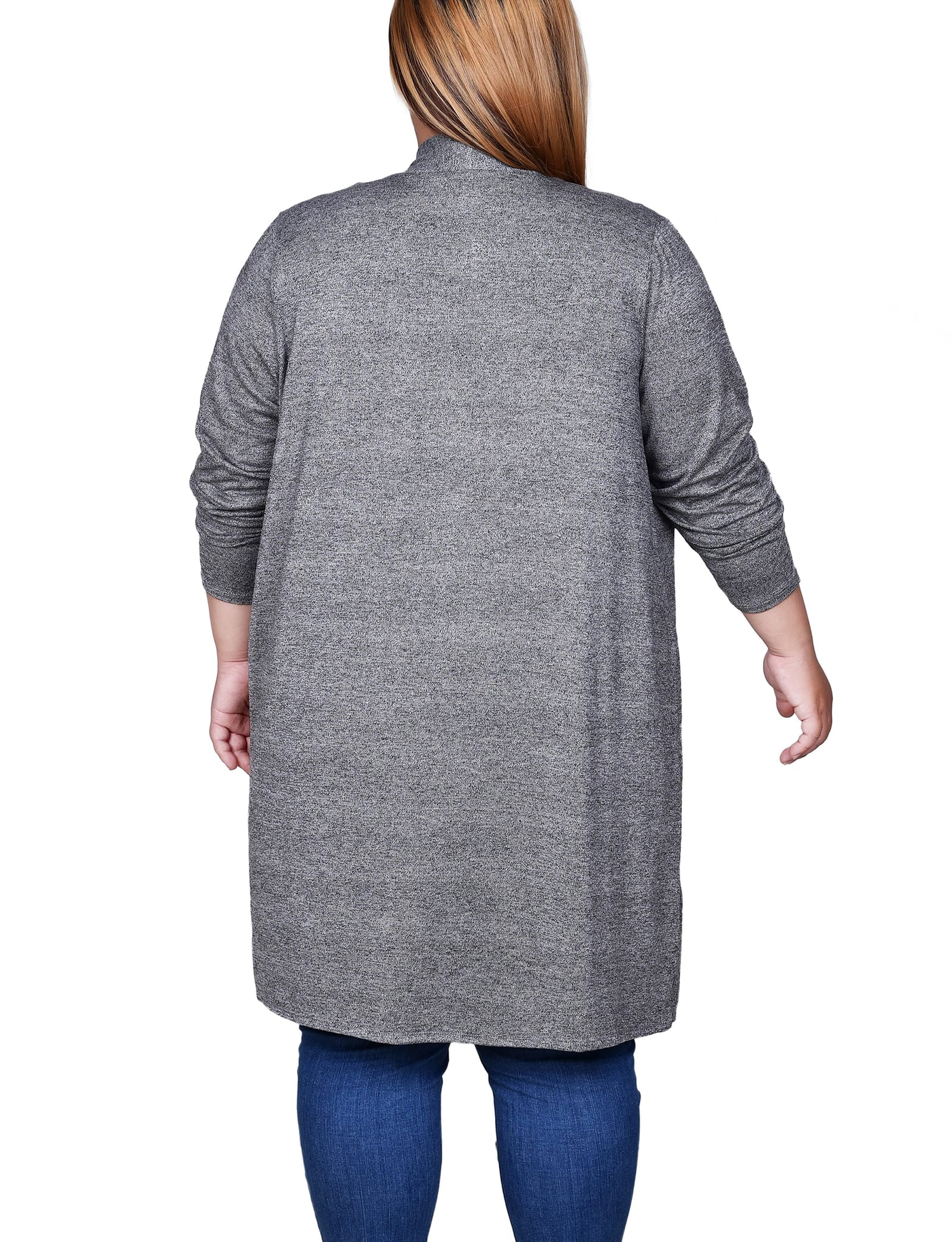 Plus Size Long Sleeve Pocketed Cardigan thumbnail 2