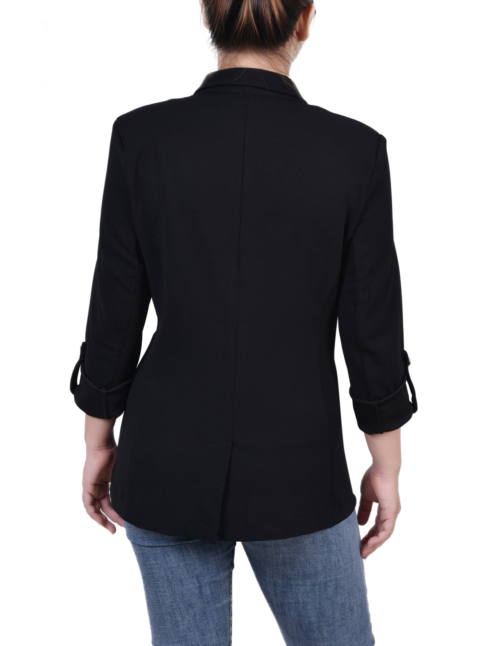 Petite Long Sleeve Double Breasted Crepe Jacket thumbnail 3