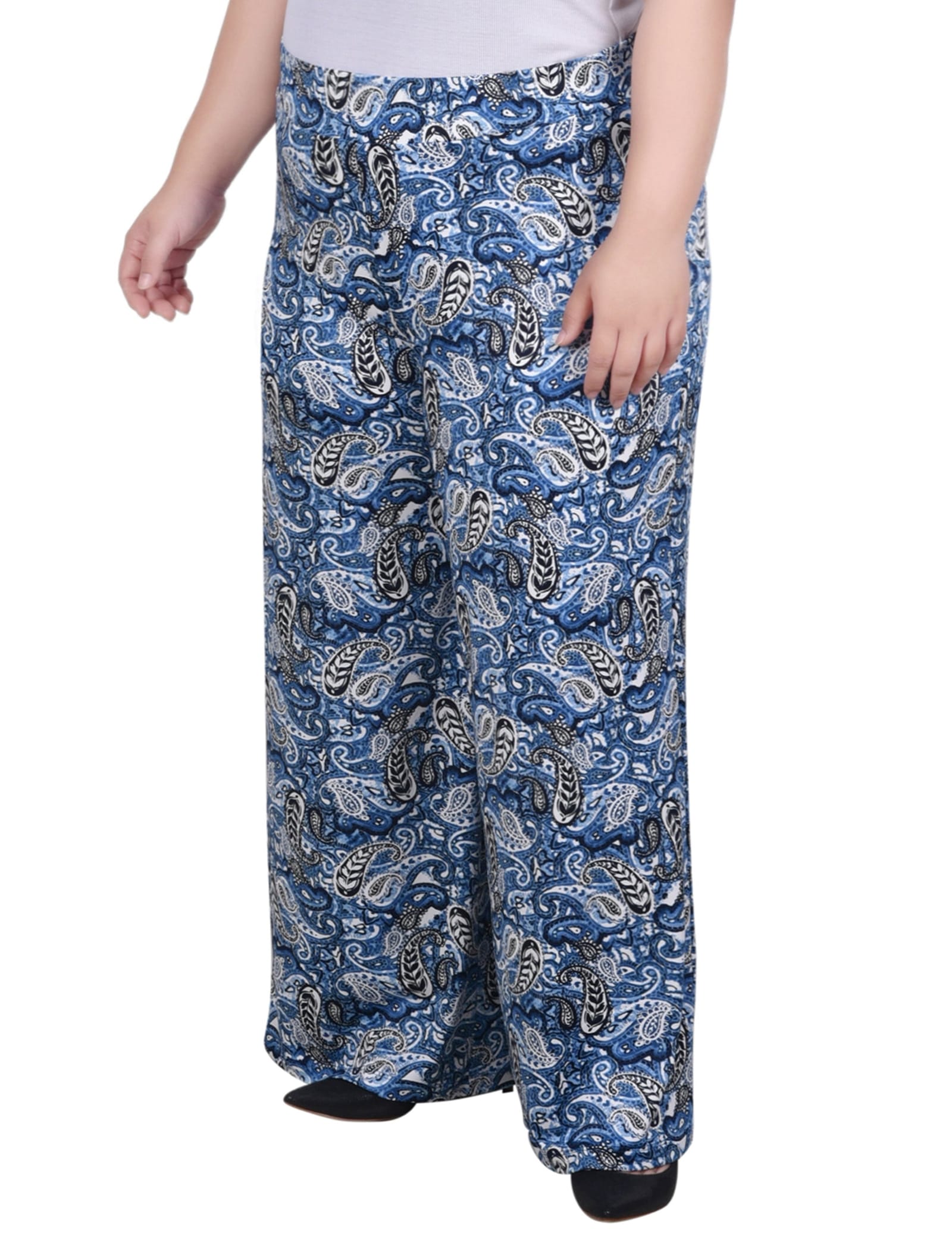 Plus Size Wide Leg Pull on Pant thumbnail 2