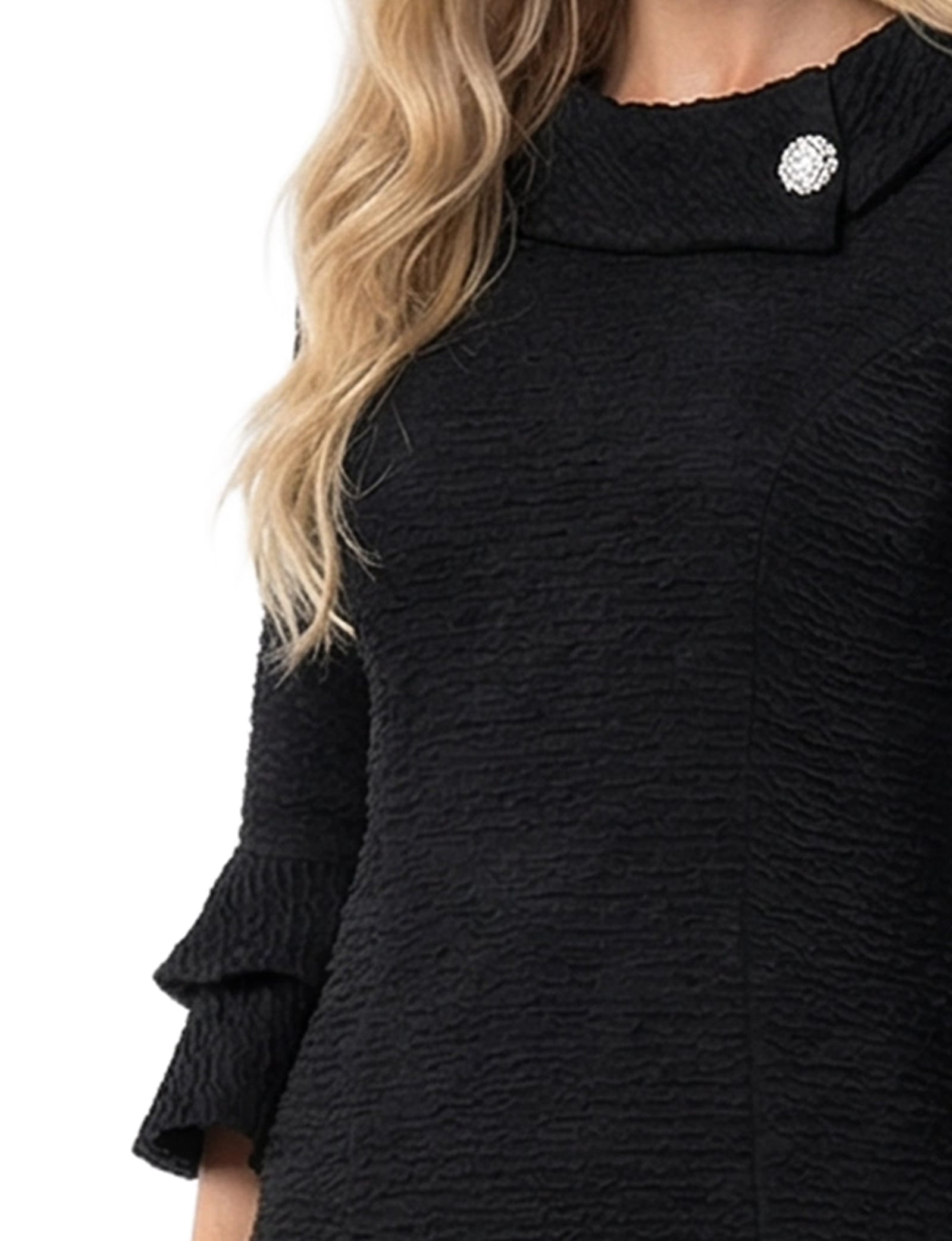 Petite Cropped Long Sleeve Crepe Jacket thumbnail 3