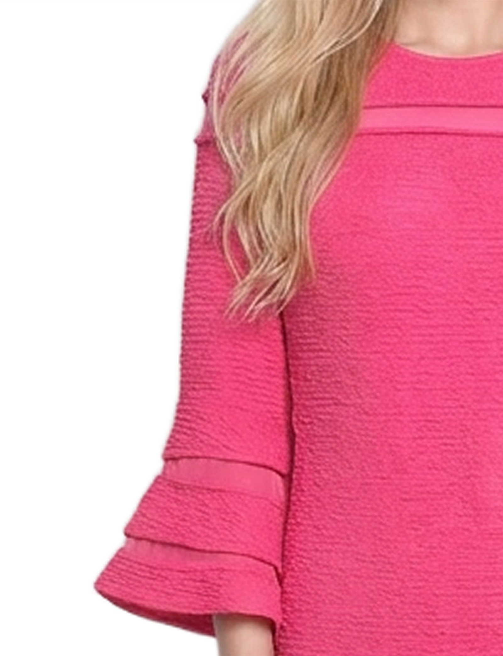 Petite Long Bell Sleeve Dress with Contrast Striping thumbnail 3