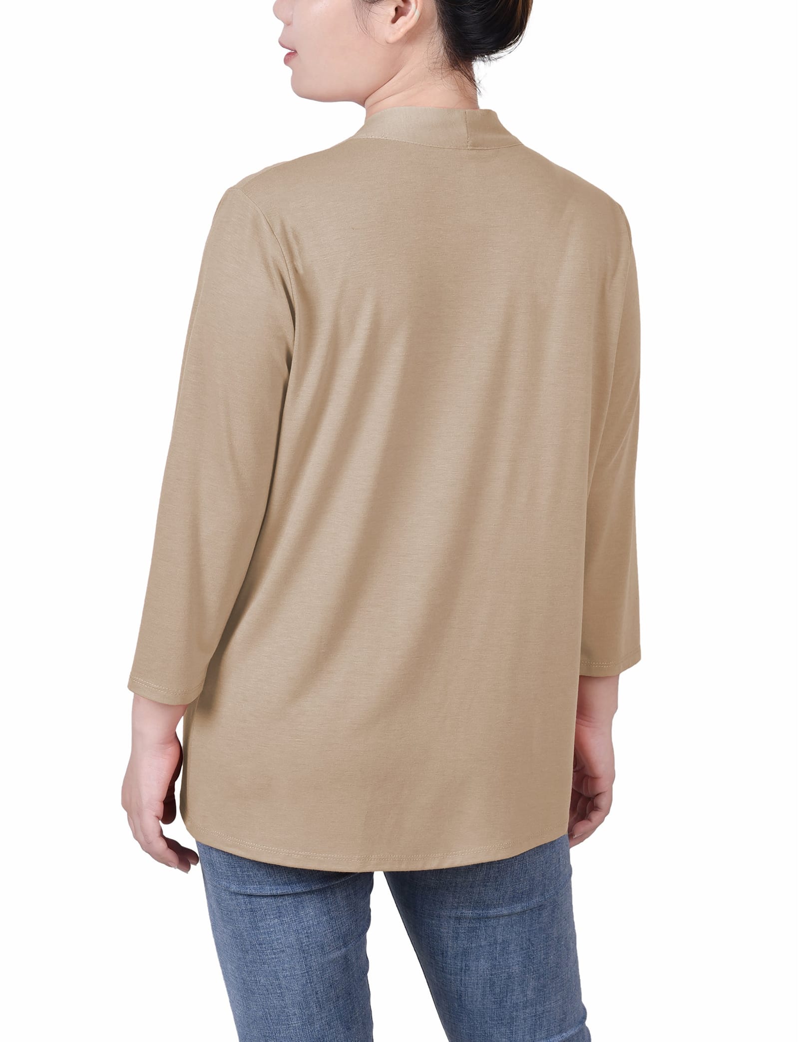 Solid 3/4 Sleeve Cardigan thumbnail 2
