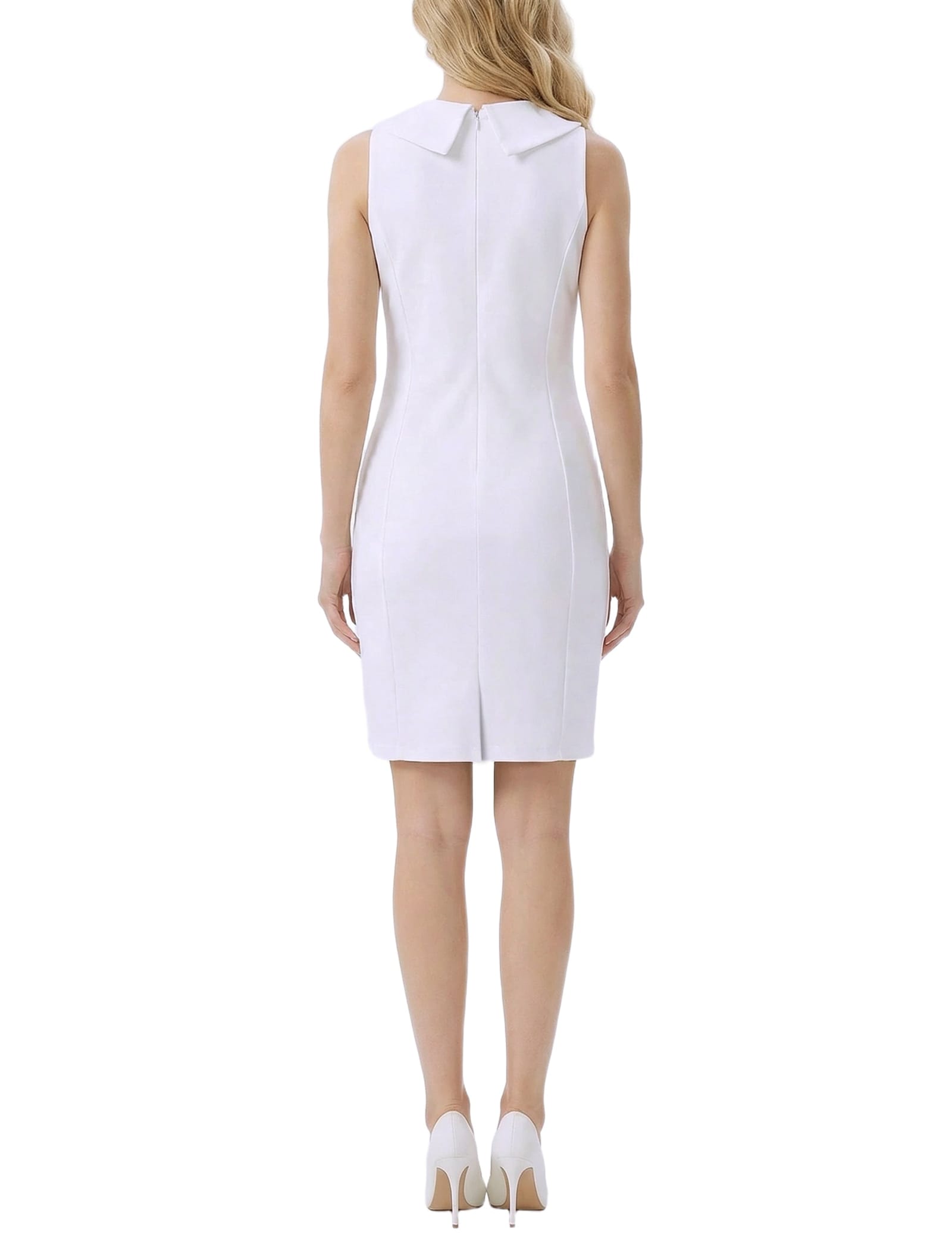 Petite Sleeveless Shawl Collar Dress thumbnail 4