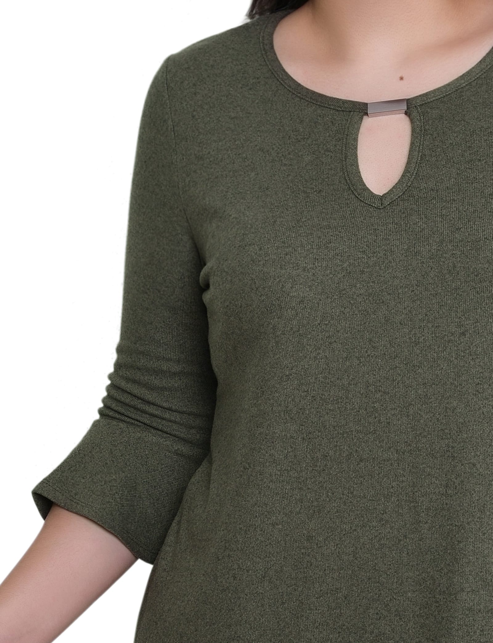 3/4 Bell Sleeve Top with Hardware thumbnail 4