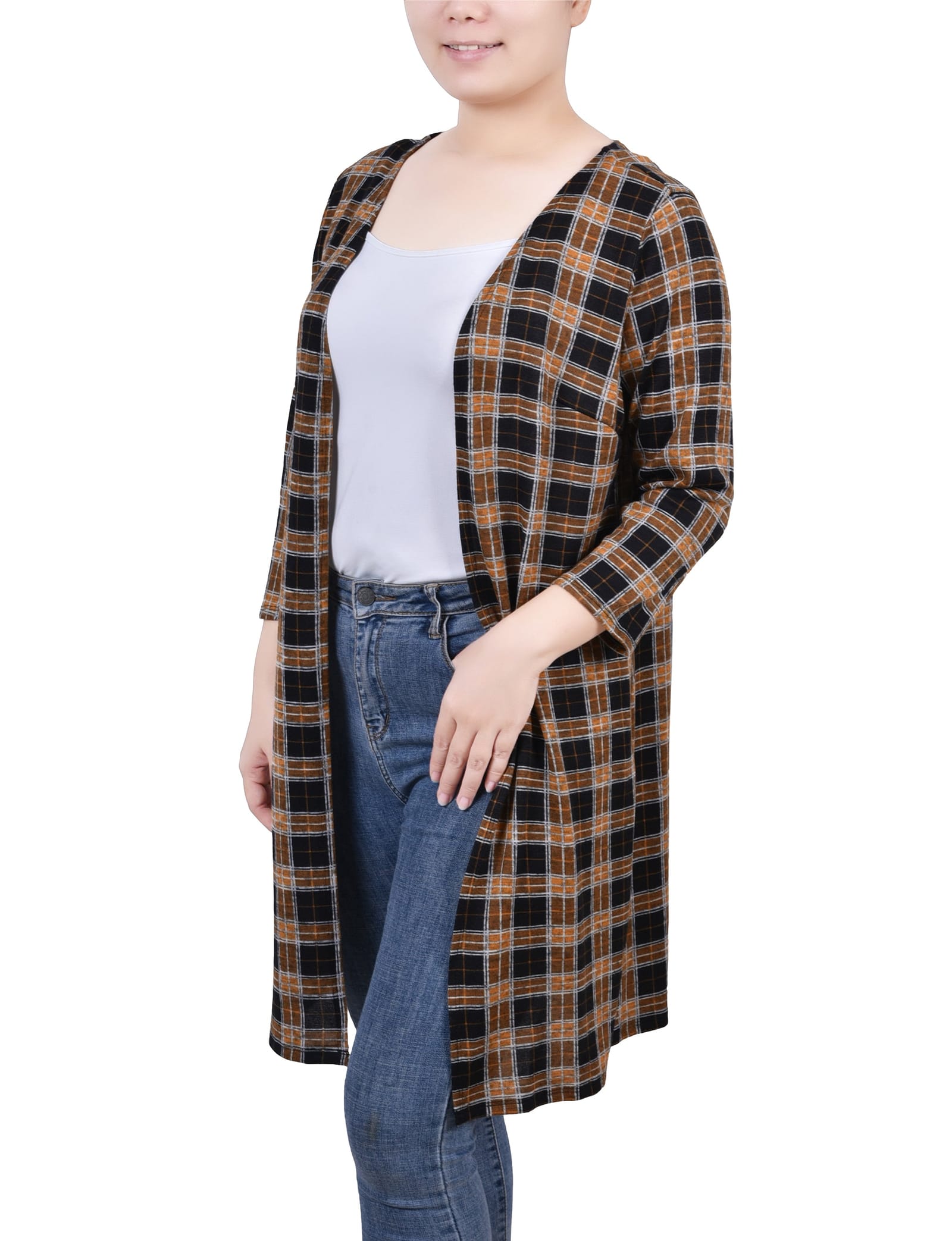 3/4 Sleeve Knit Cardigan thumbnail 4