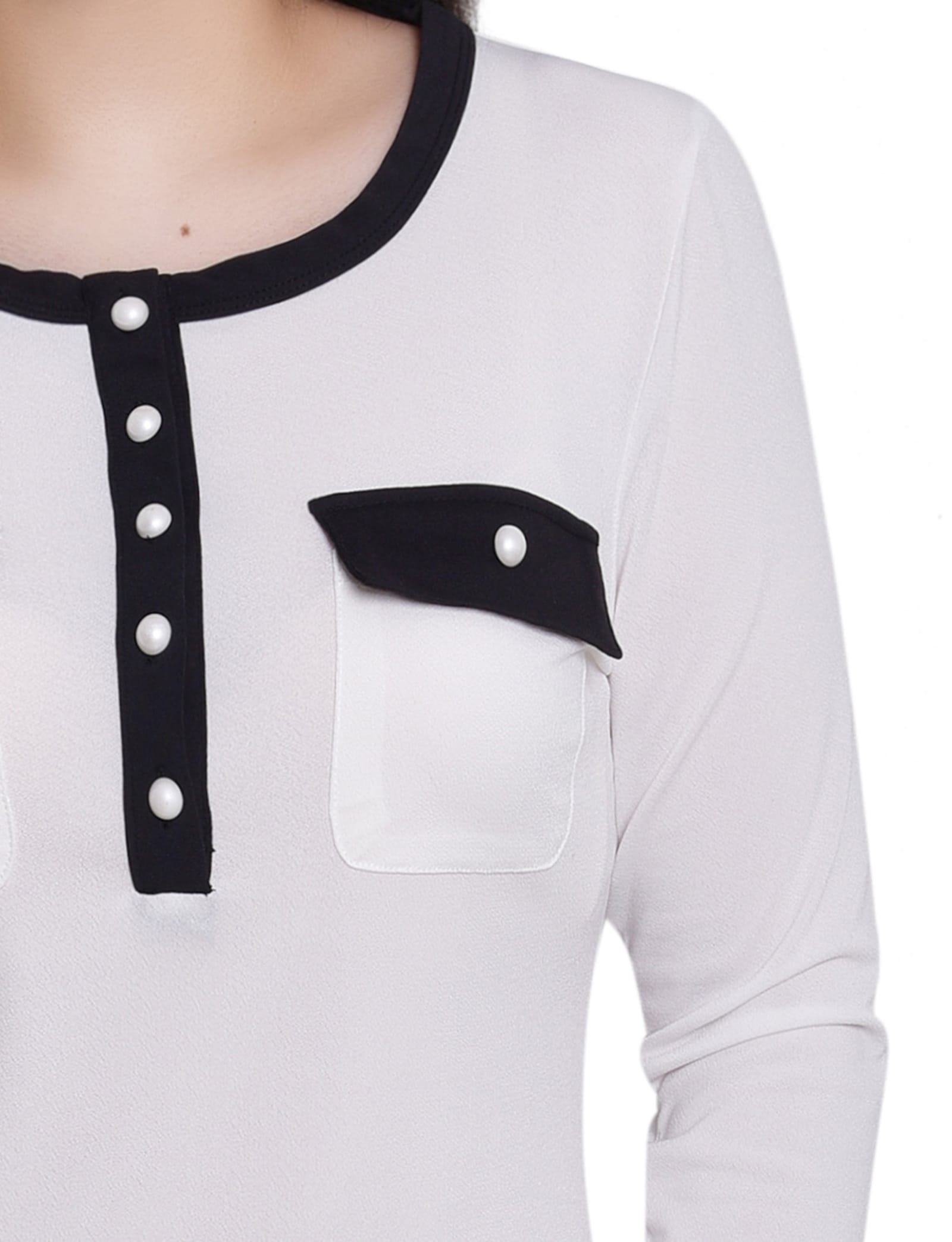 Long Sleeve Contrast Detail Top thumbnail 4