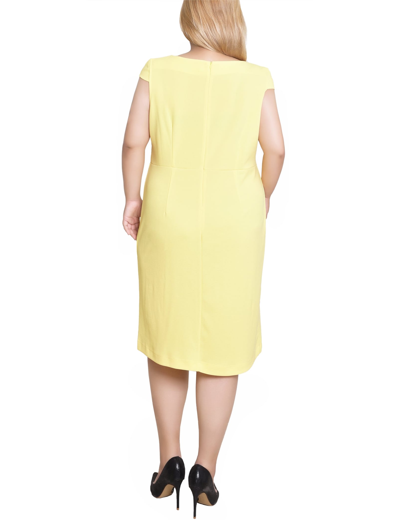 Plus Size Cap Sleeve Exposed Zipper Dress thumbnail 2