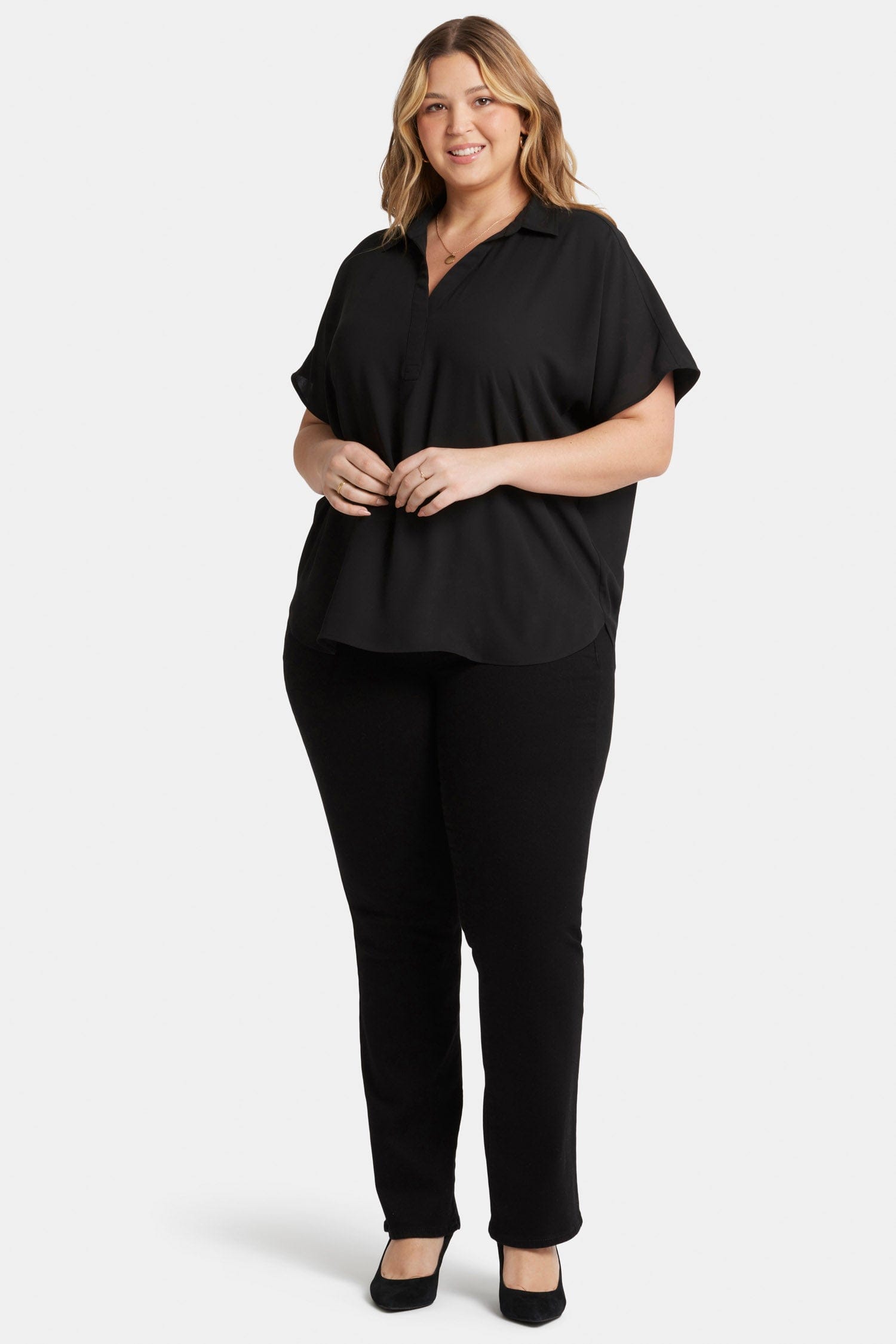 Becky Short Sleeved Blouse in Plus Size thumbnail 5