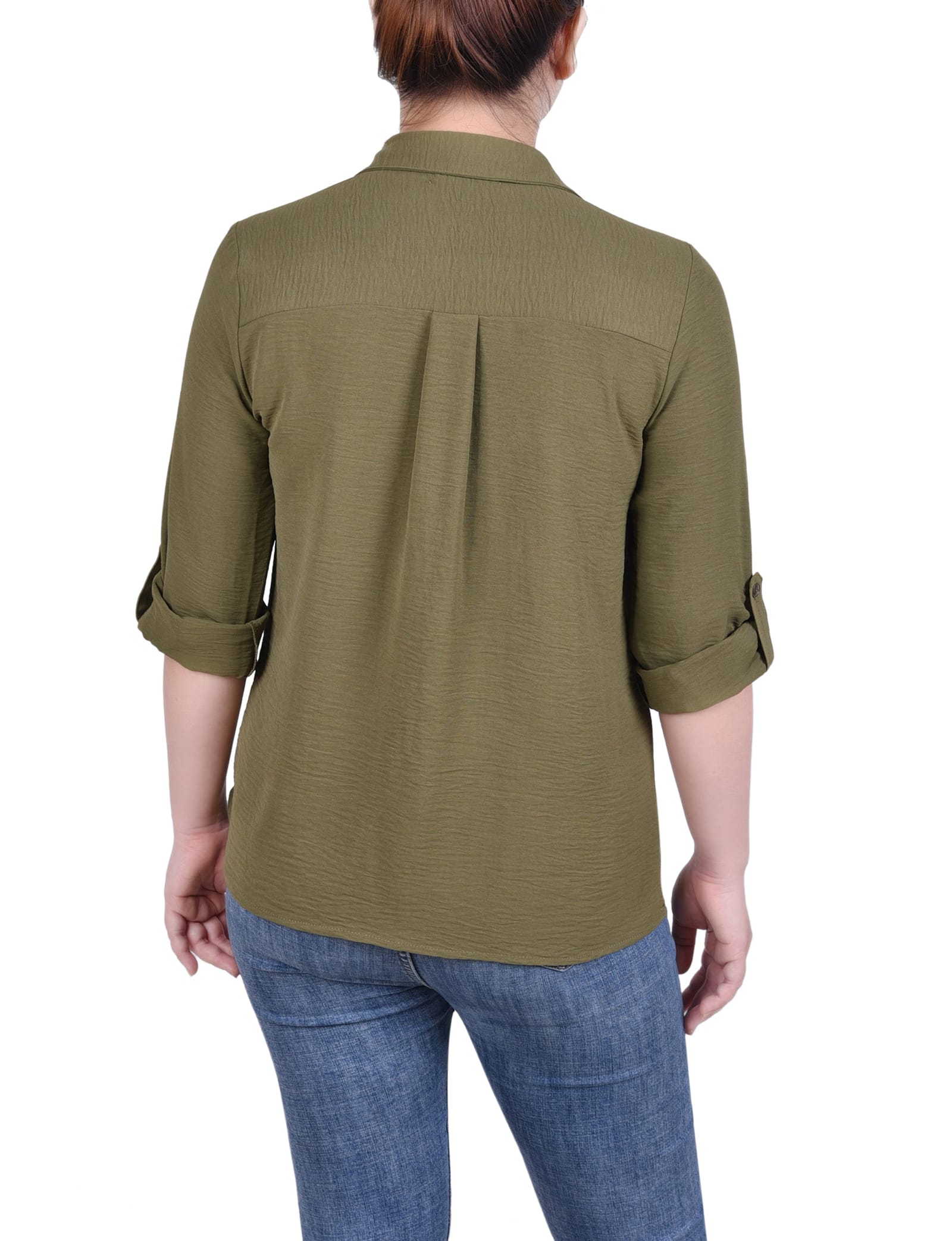 Petite Roll Tab Blouse thumbnail 3