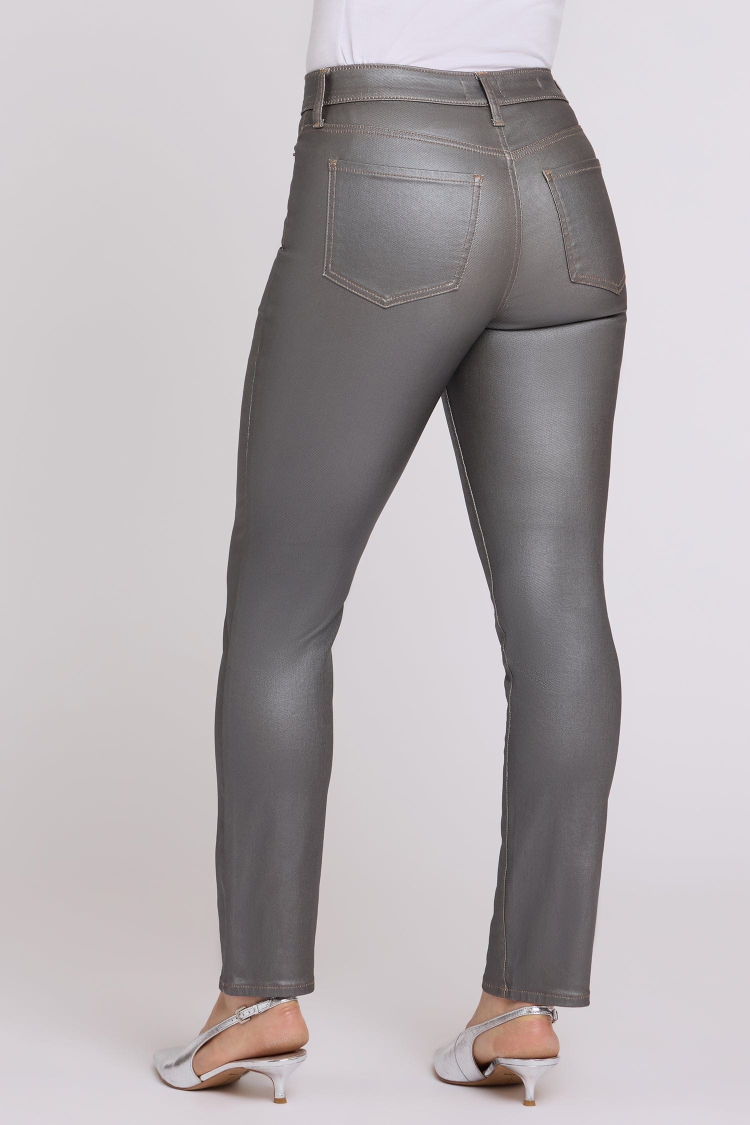 Coated Sheri Slim Straight Jeans thumbnail 2