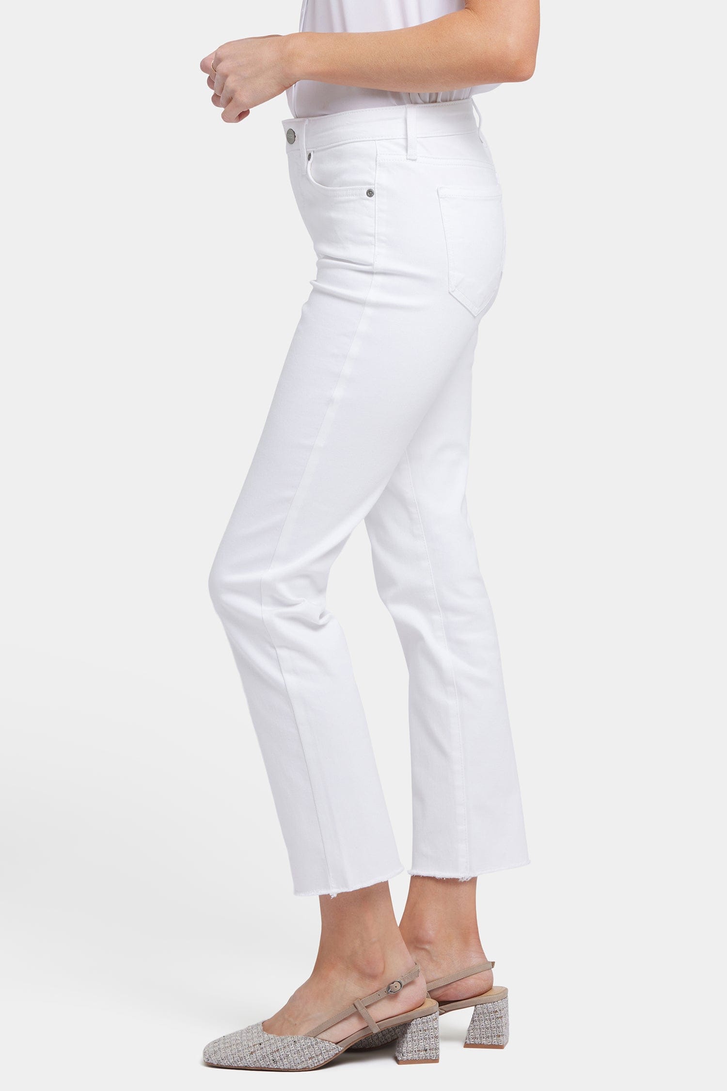 Sheri Slim Ankle Jeans with Frayed Hems thumbnail 4