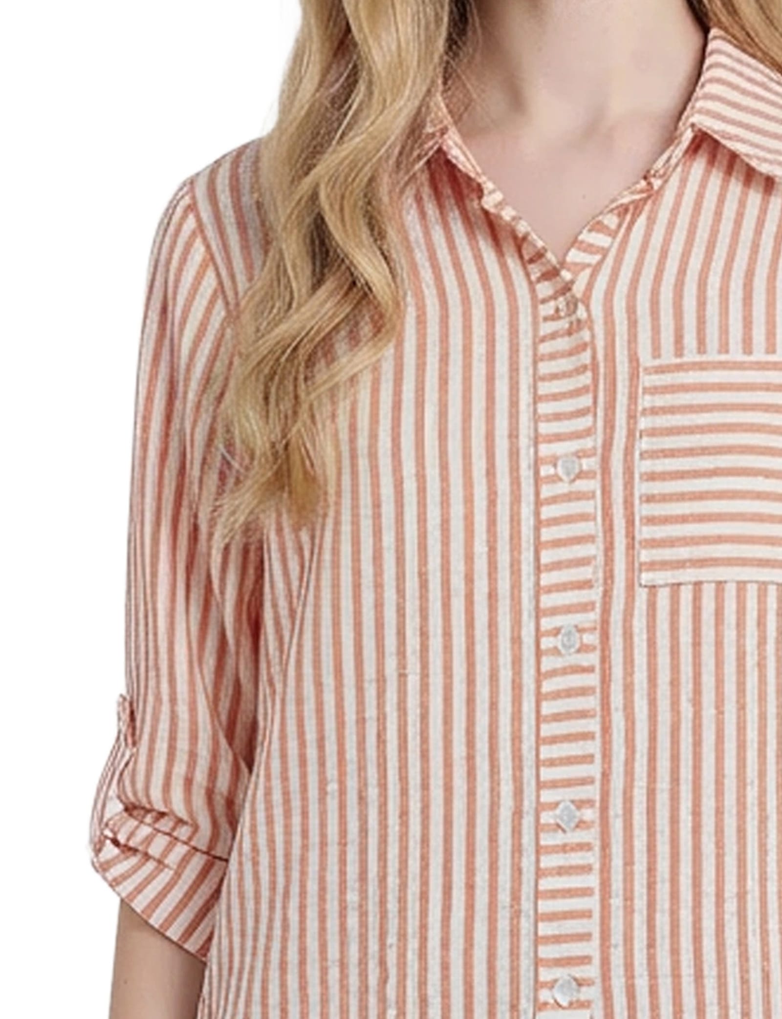 3/4 Sleeve Roll Tab Blouse thumbnail 2