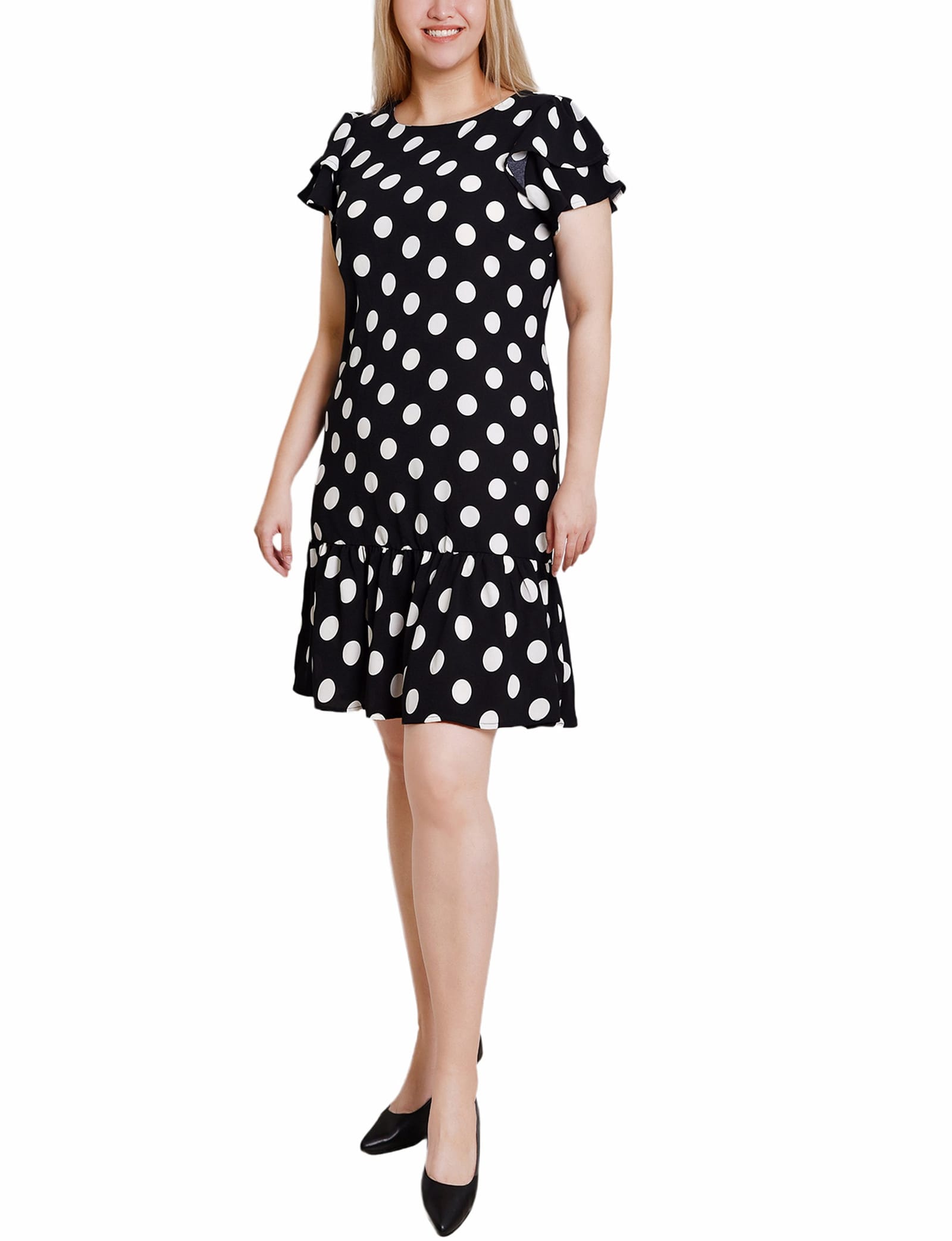 Double Layer Flutter Sleeve Dress thumbnail 2