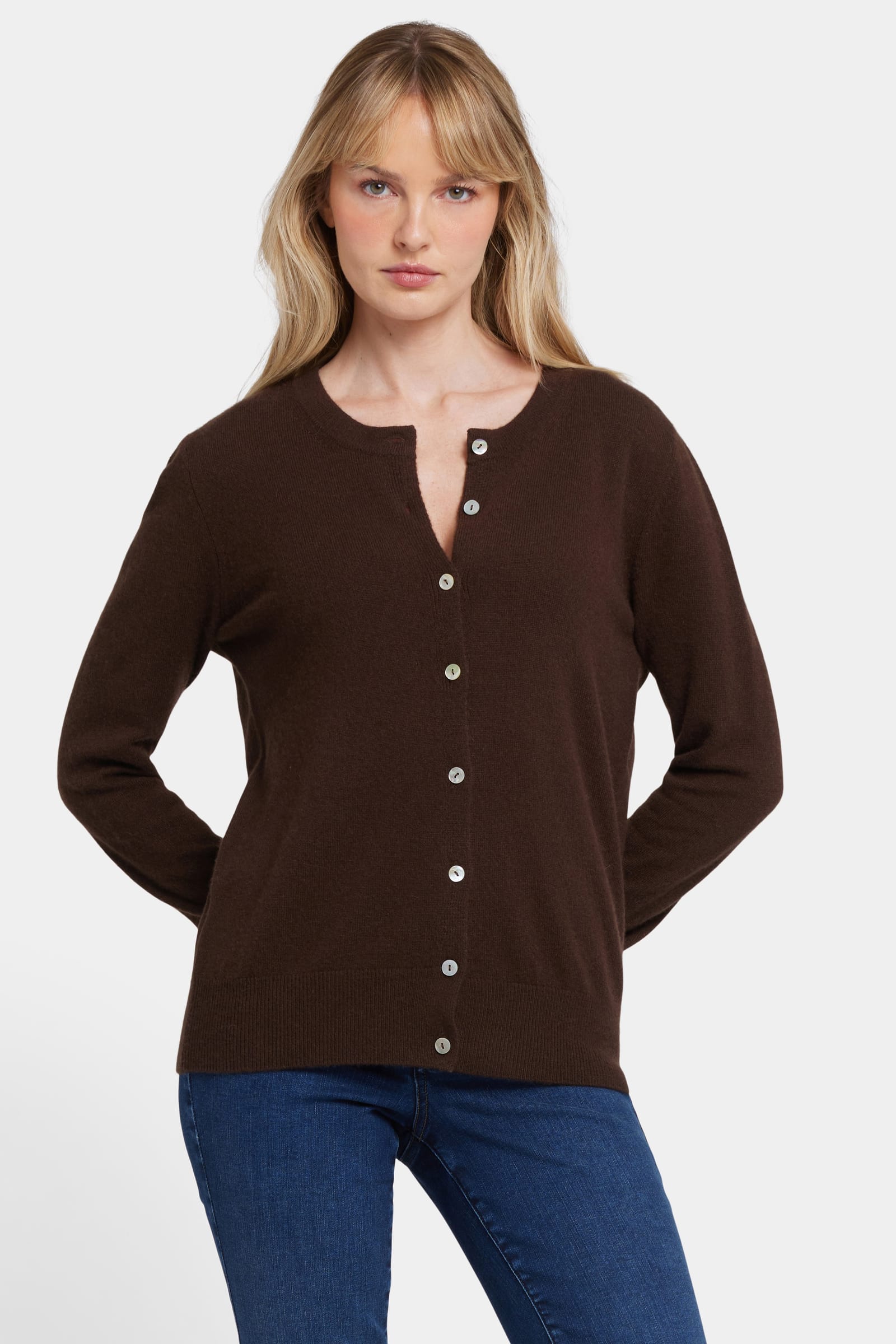 Cashmere Crewneck Cardigan thumbnail 4