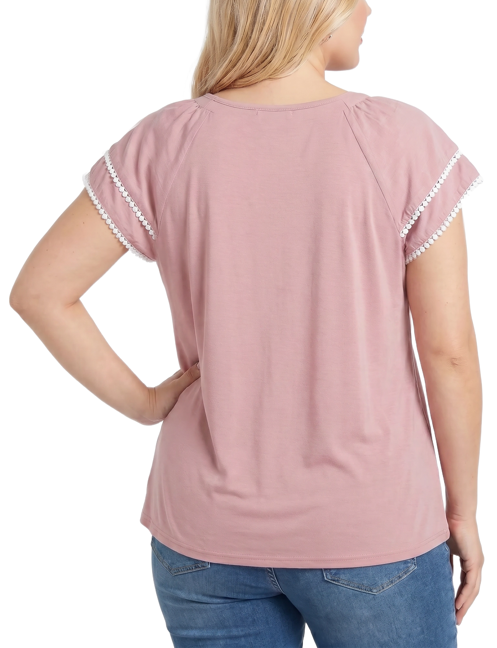 Plus Size Double-Layer V-Neck Blouse thumbnail 3