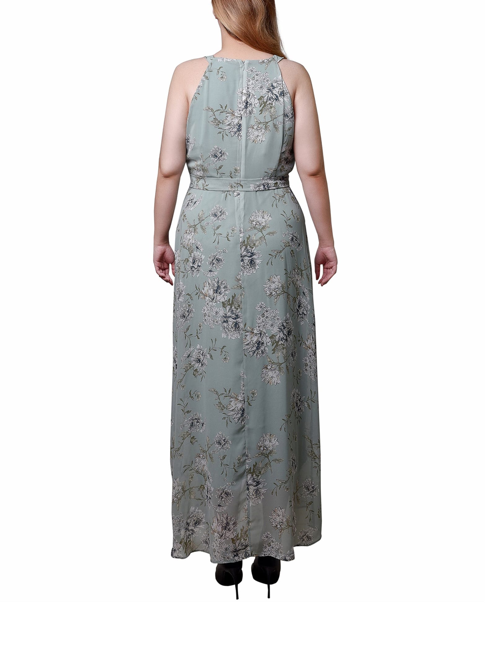 Petite Halter Front Chiffon Maxi Dress thumbnail 4