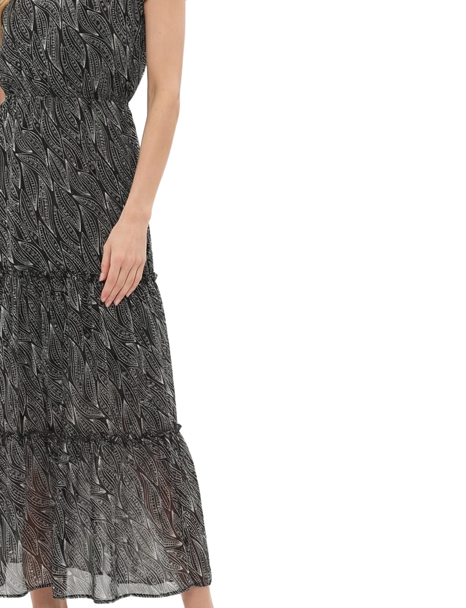 Petite Flutter Sleeve Tiered Dress thumbnail 2