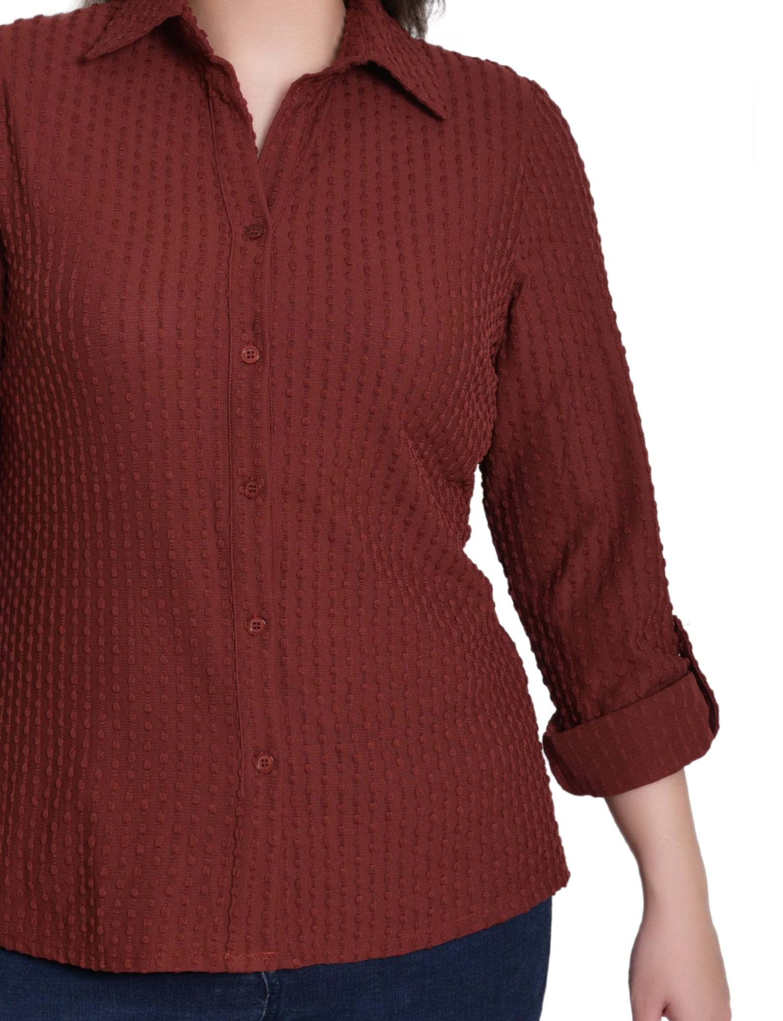 Long Sleeve Textured Knit Top thumbnail 2