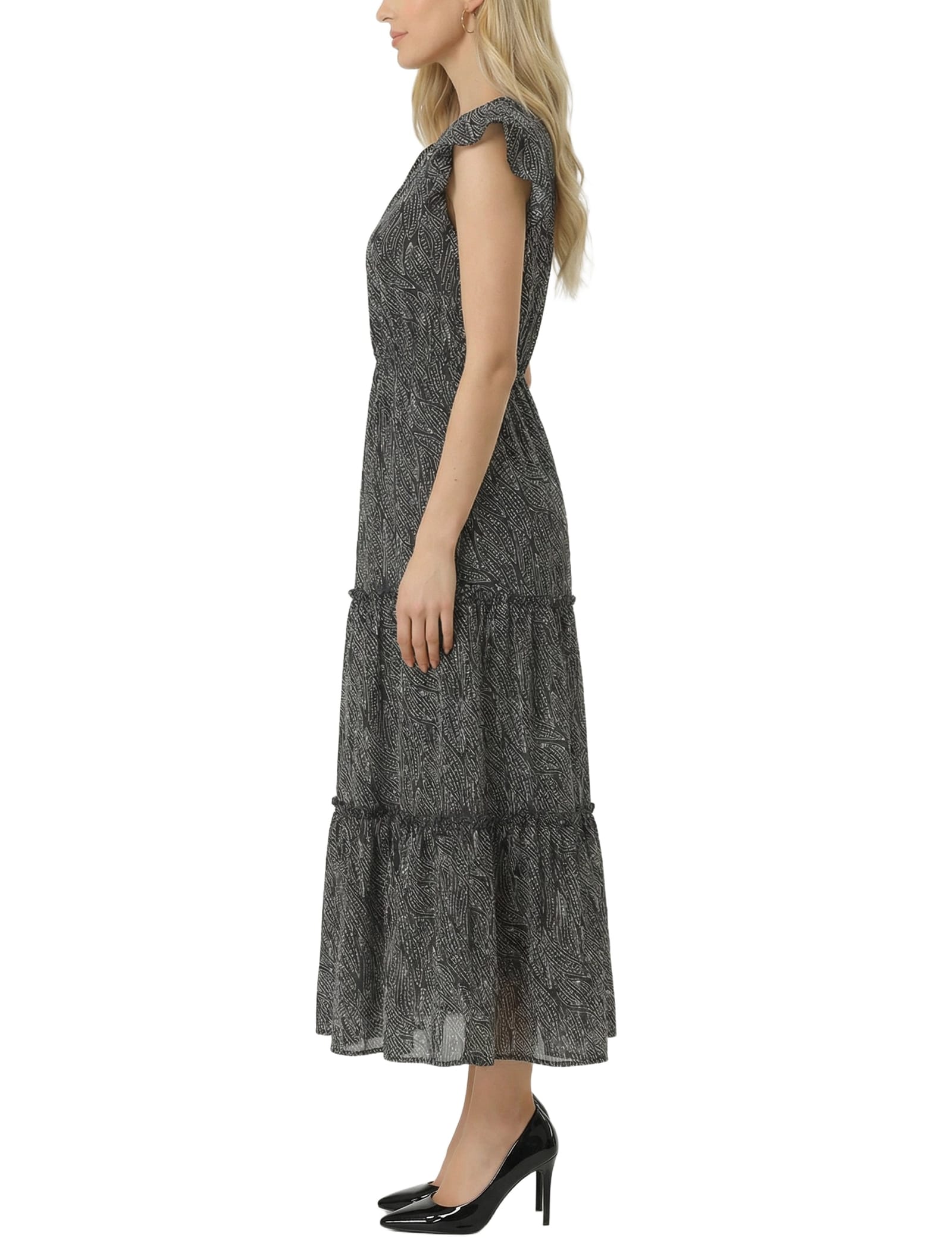 Flutter Sleeve Tiered Dress thumbnail 3