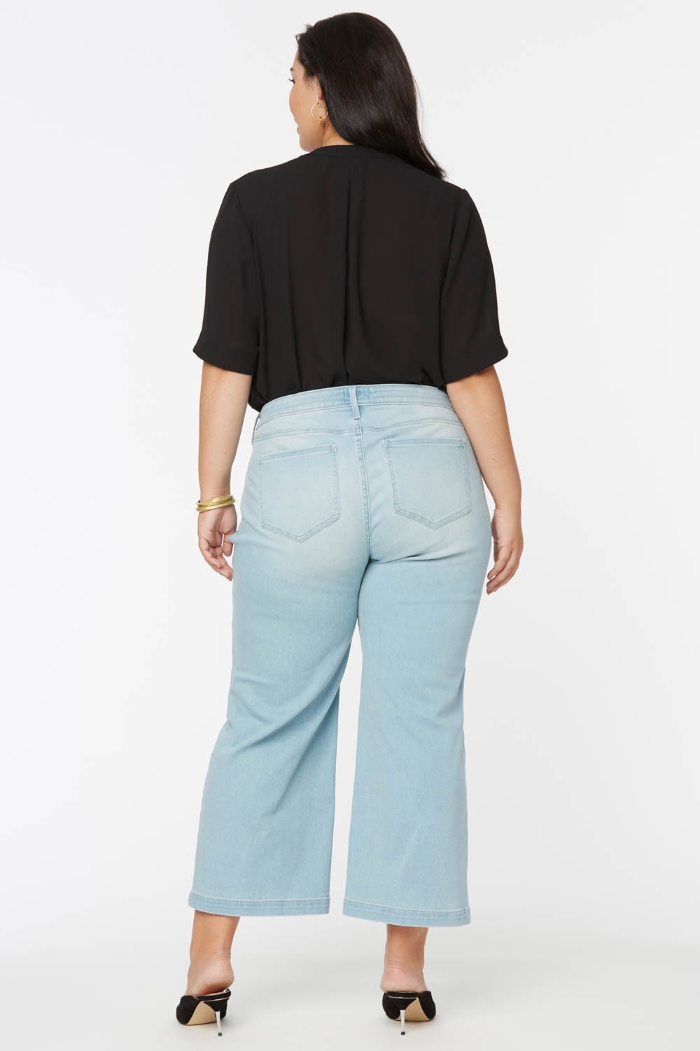 Teresa Wide Leg Ankle Jeans in Plus Size thumbnail 6