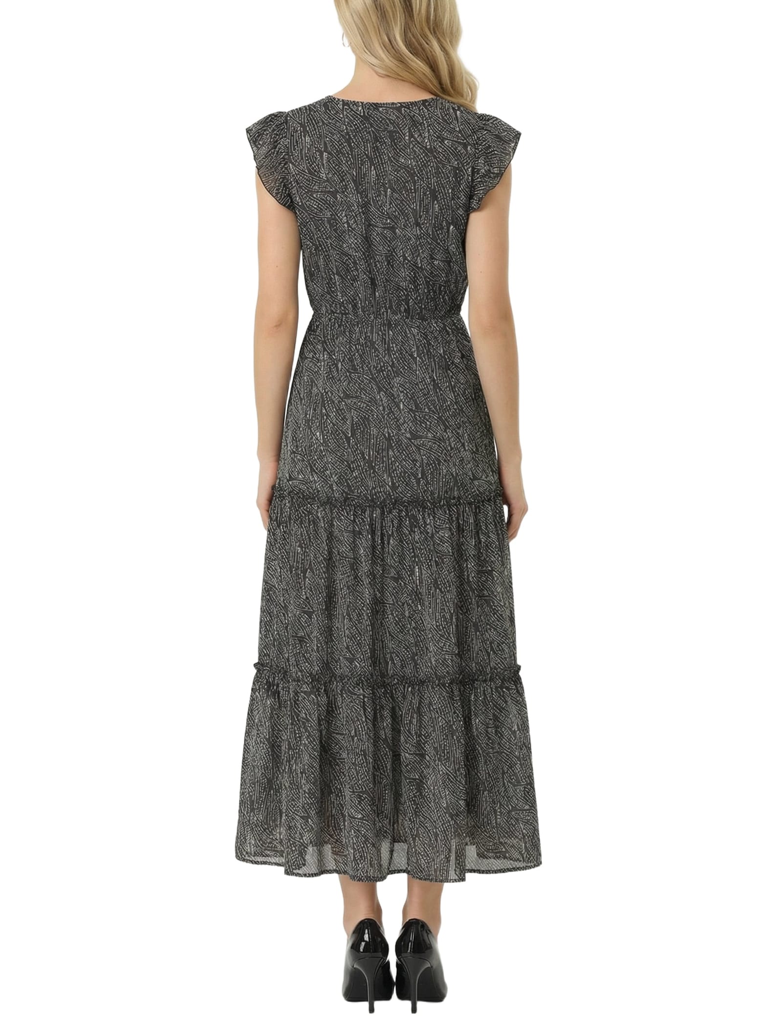 Flutter Sleeve Tiered Dress thumbnail 4