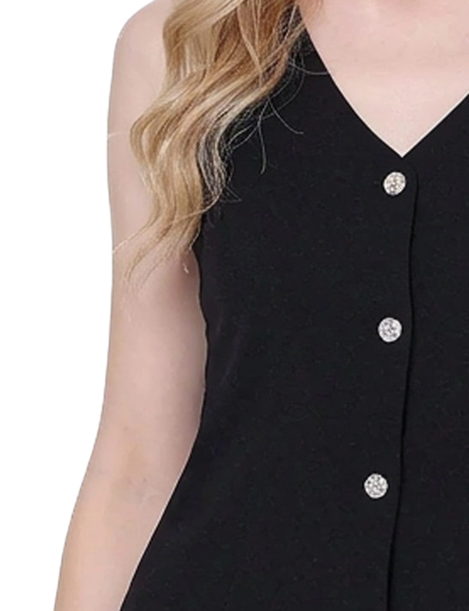 Sleeveless V-Neck Vest thumbnail 2