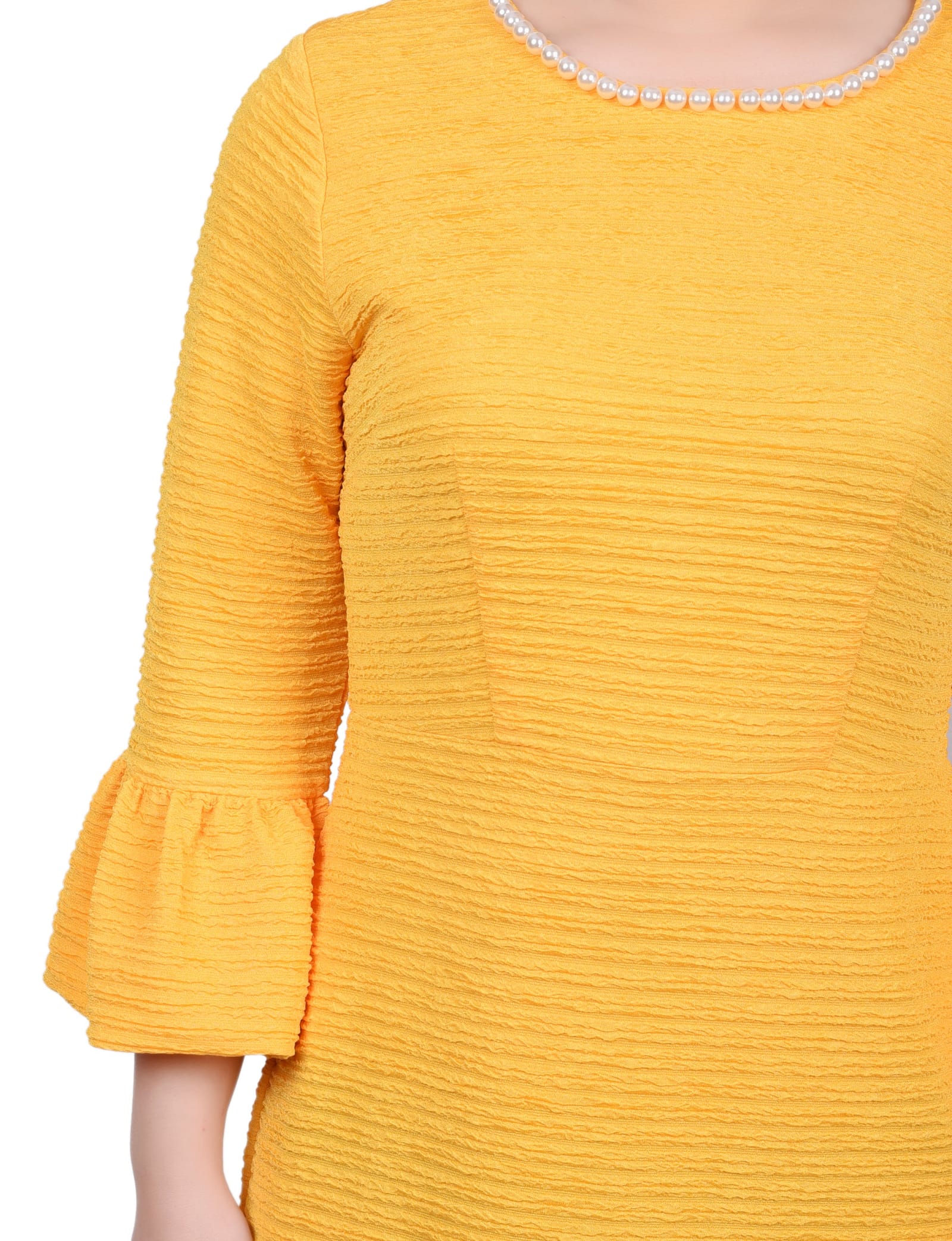 Petite 3/4 Sleeve Pearl Detail Dress thumbnail 3