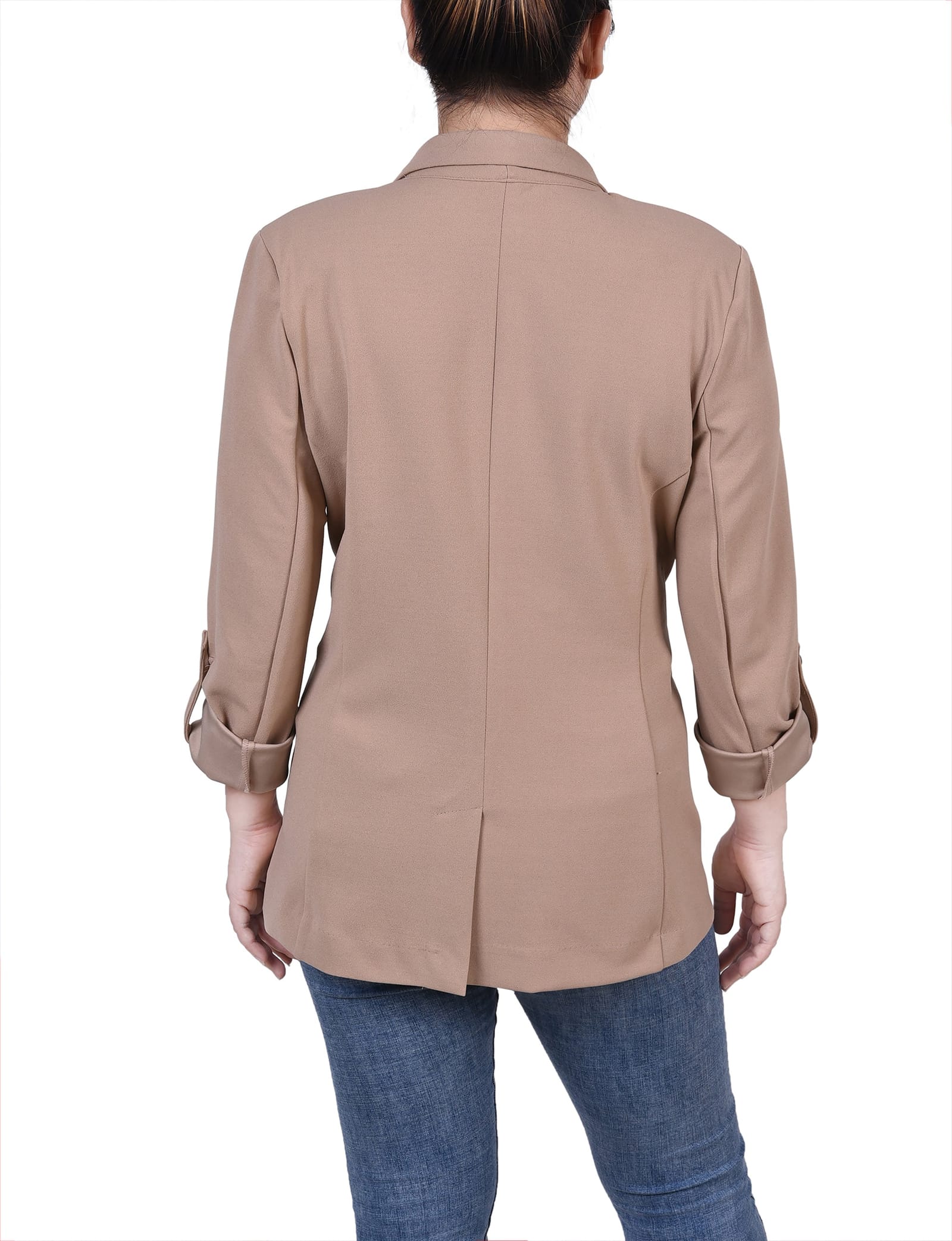 Petite Long Sleeve Double Breasted Crepe Jacket thumbnail 3