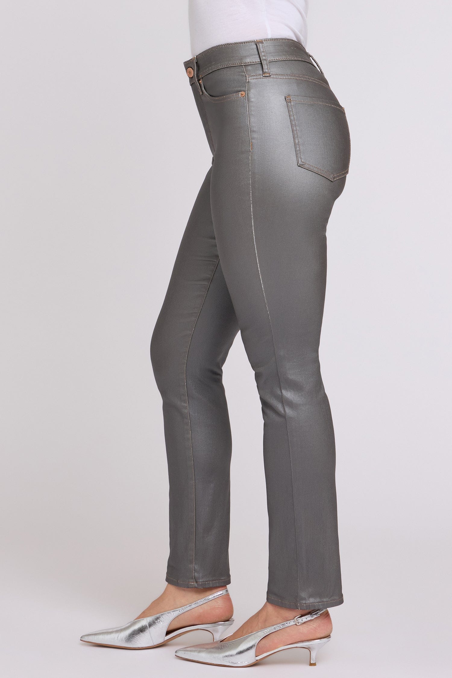 Coated Sheri Slim Straight Jeans thumbnail 3