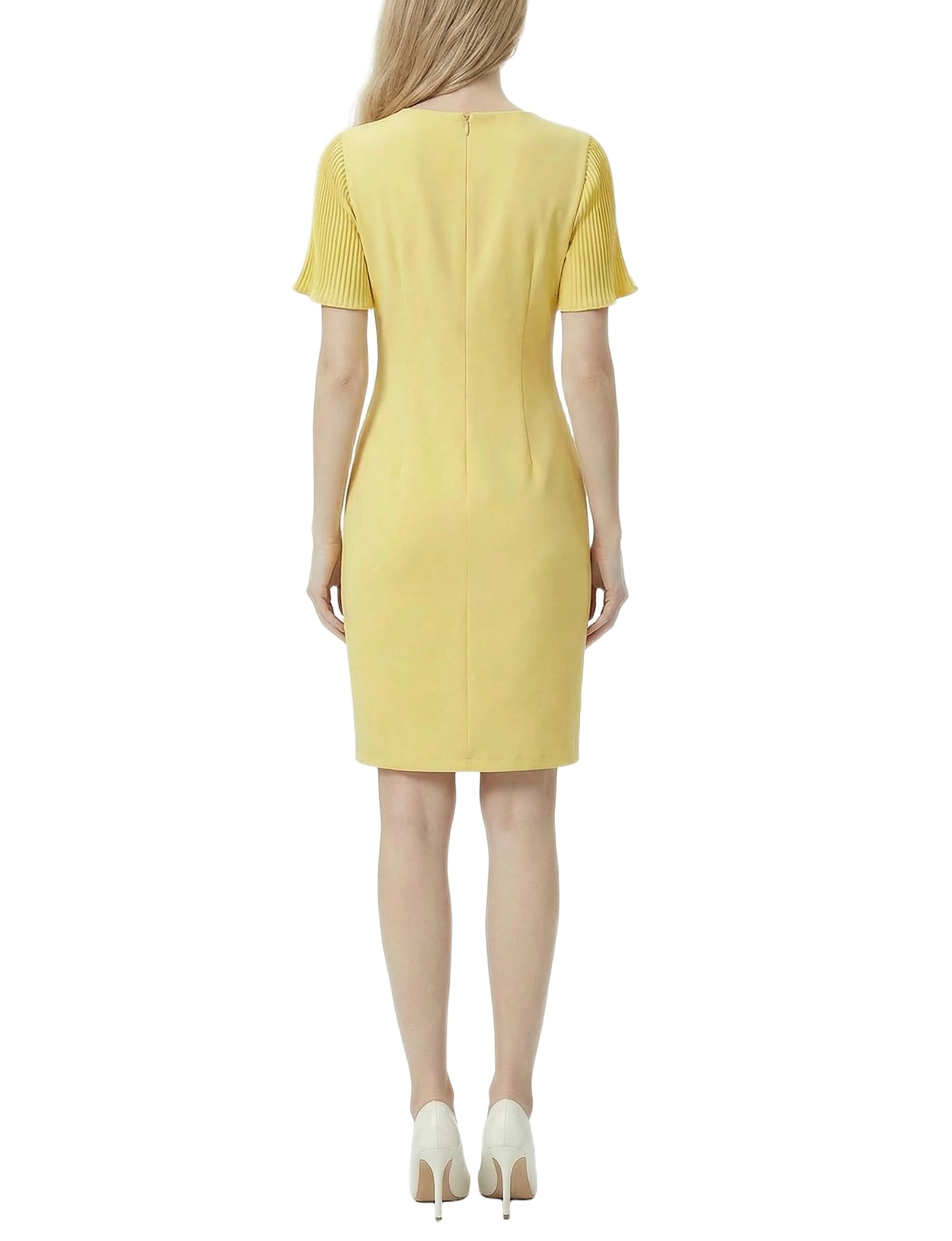 Petite Plissé Pleated Short Sleeve Dress thumbnail 4