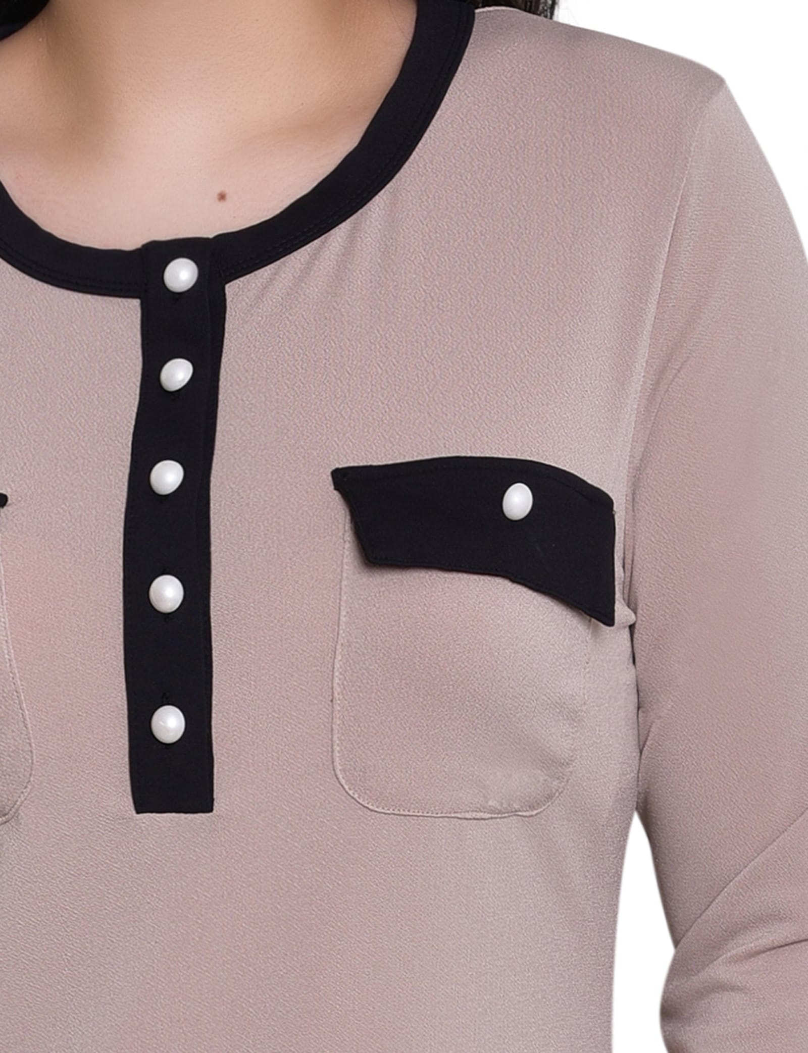 Long Sleeve Contrast Detail Top thumbnail 4