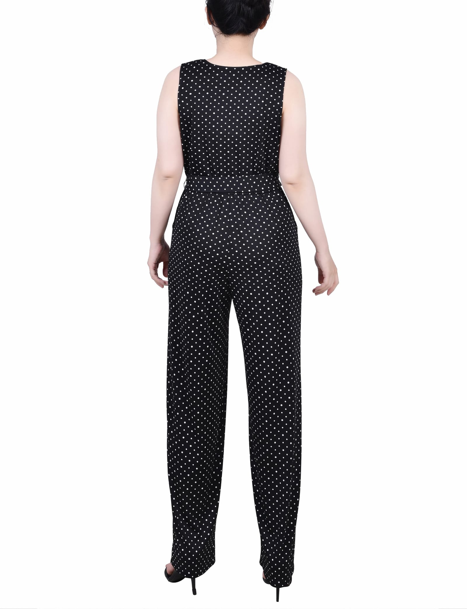 Petite Sleeveless Belted Jumpsuit thumbnail 4